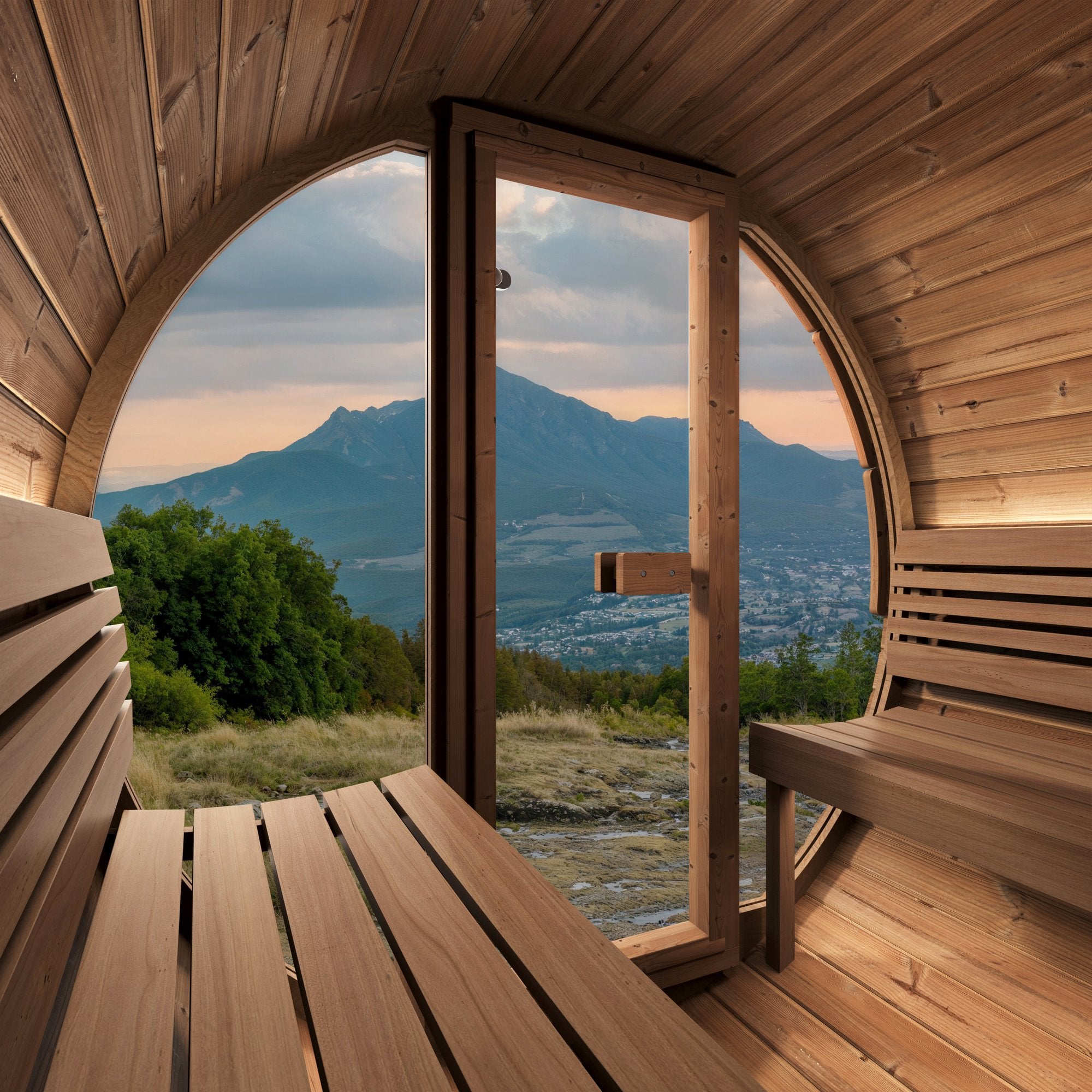 SaunaLife Model E7G Barrel Sauna (SL-MODELE7G)