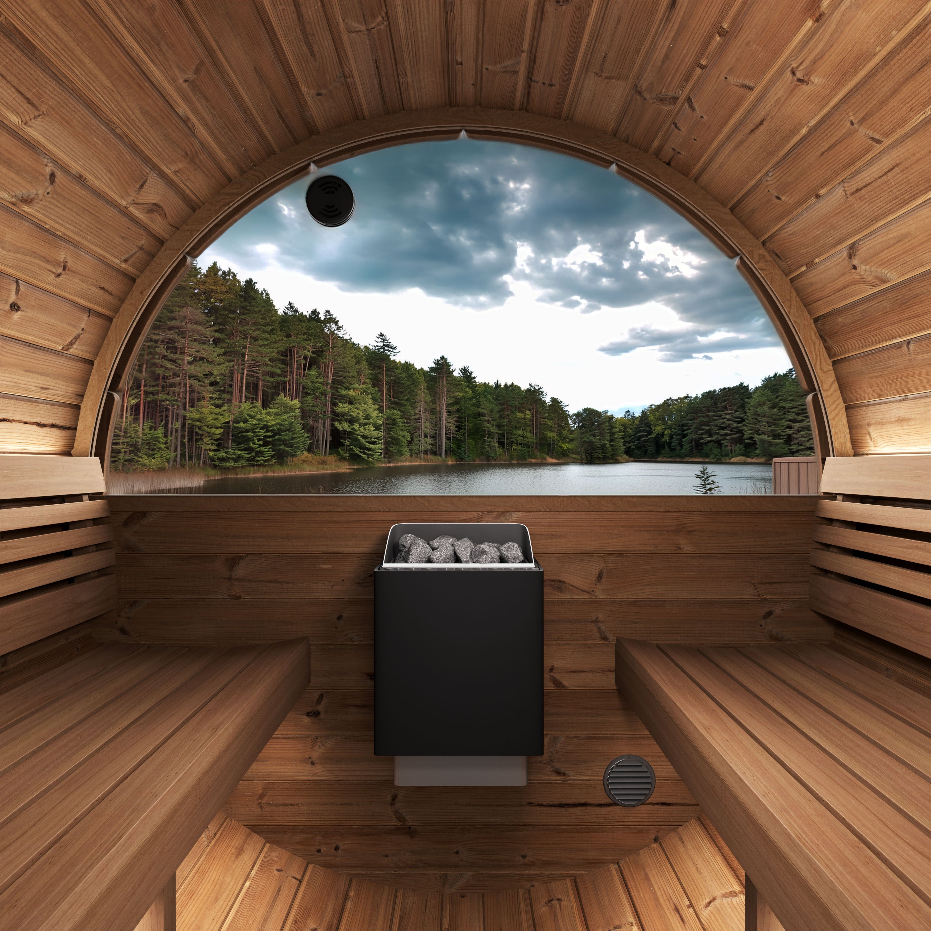 SaunaLife Model E7W Barrel Sauna (SL-MODELE7W)