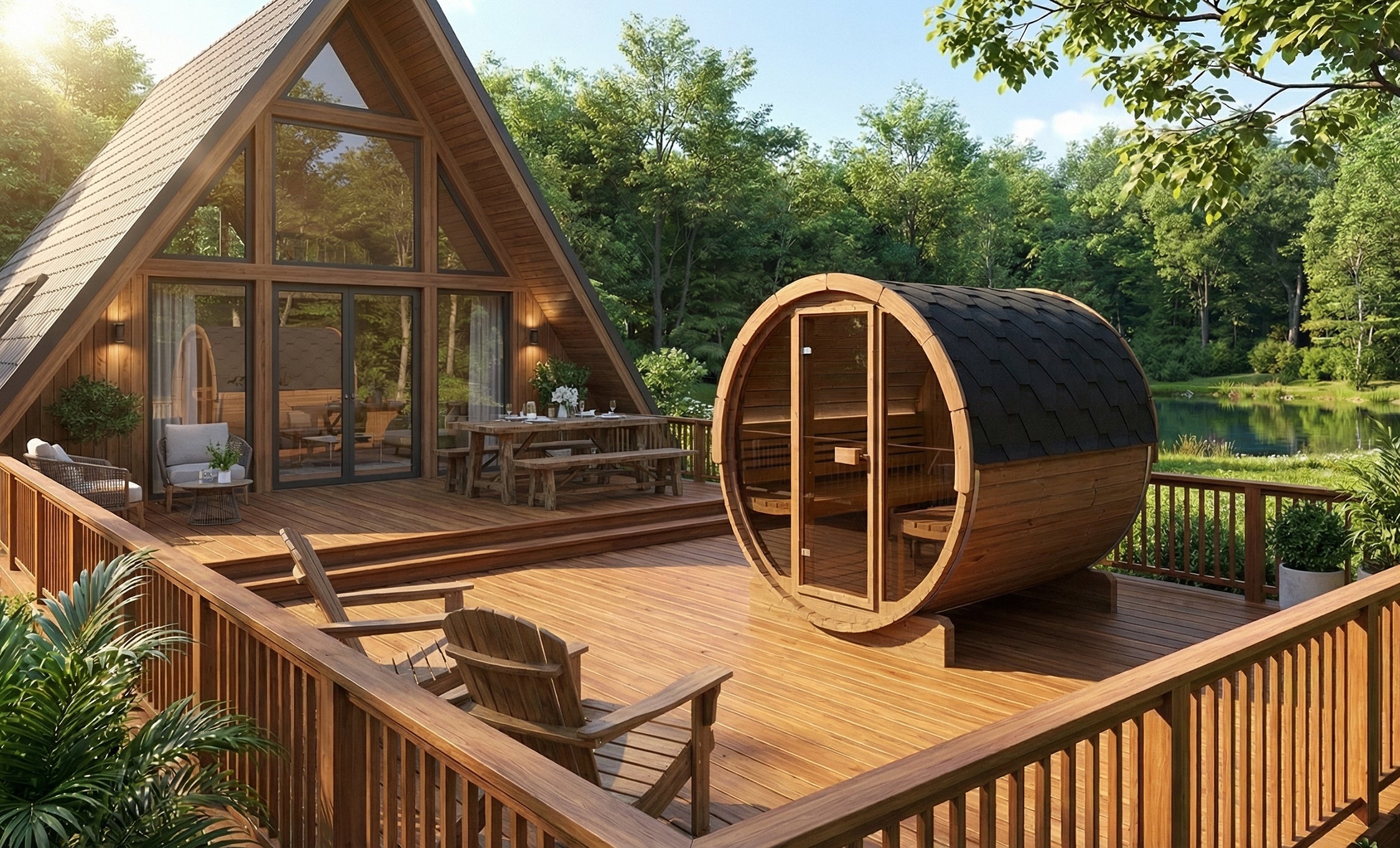 SaunaLife Model E8G Barrel Sauna (SL-MODELE8G)