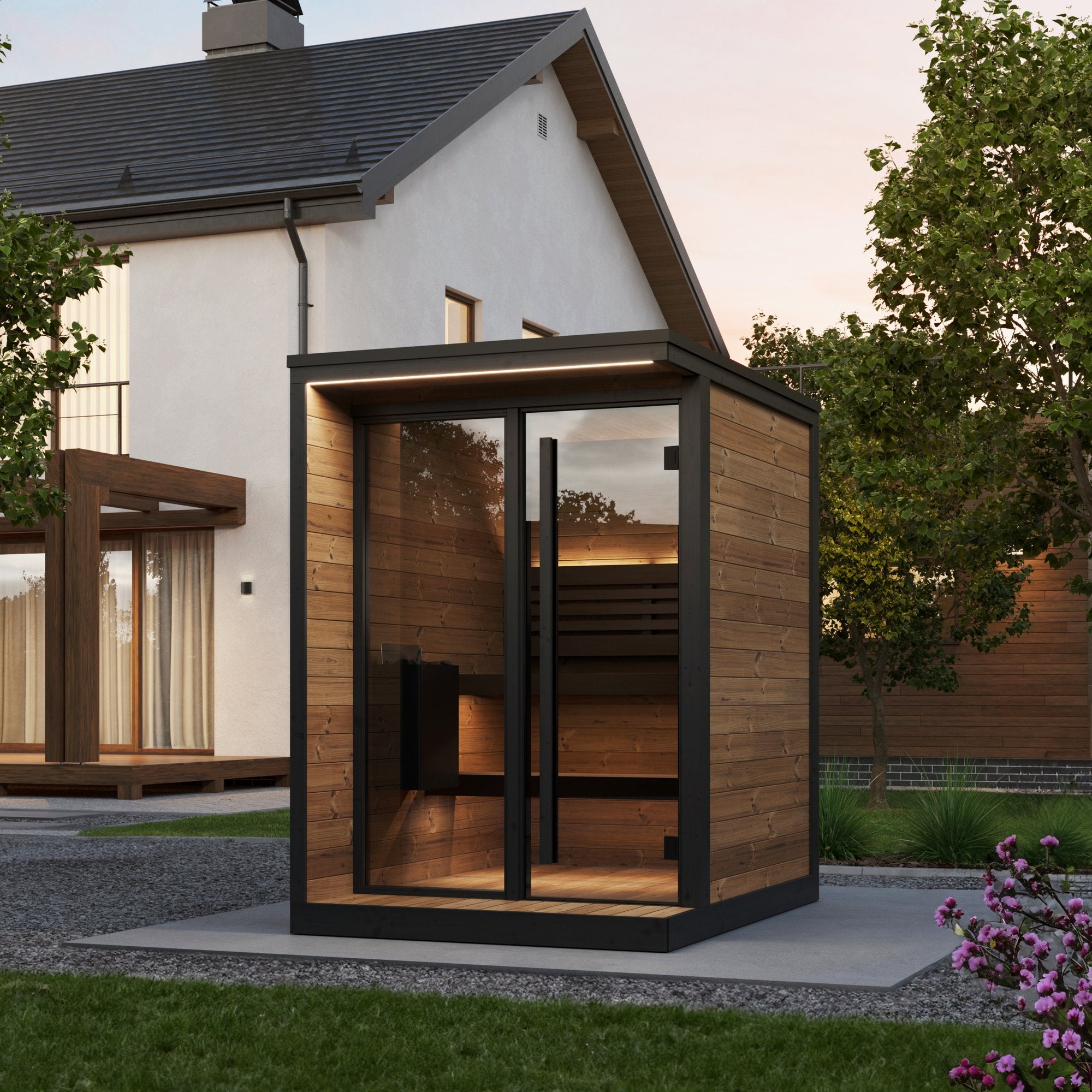 SaunaLife Model GL4 Luxury Outdoor Sauna (SL-MODELGL4)