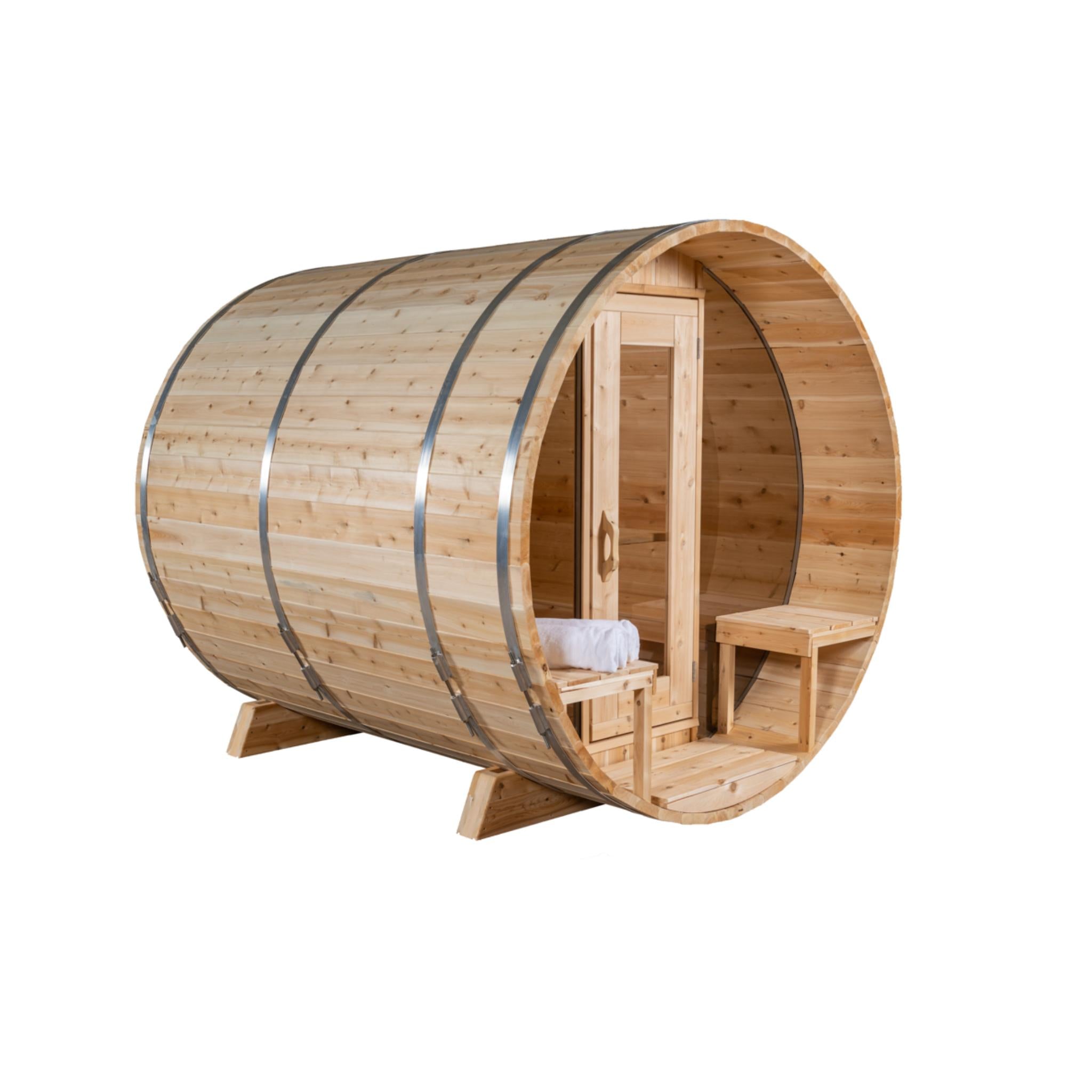 Leisurecraft Canadian Timber Tranquility MP Barrel Sauna with Electric Heater (CTC2345MPE)
