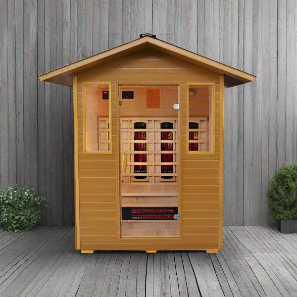 SunRay Grandby 3-Person Outdoor Infrared Sauna - Image 4