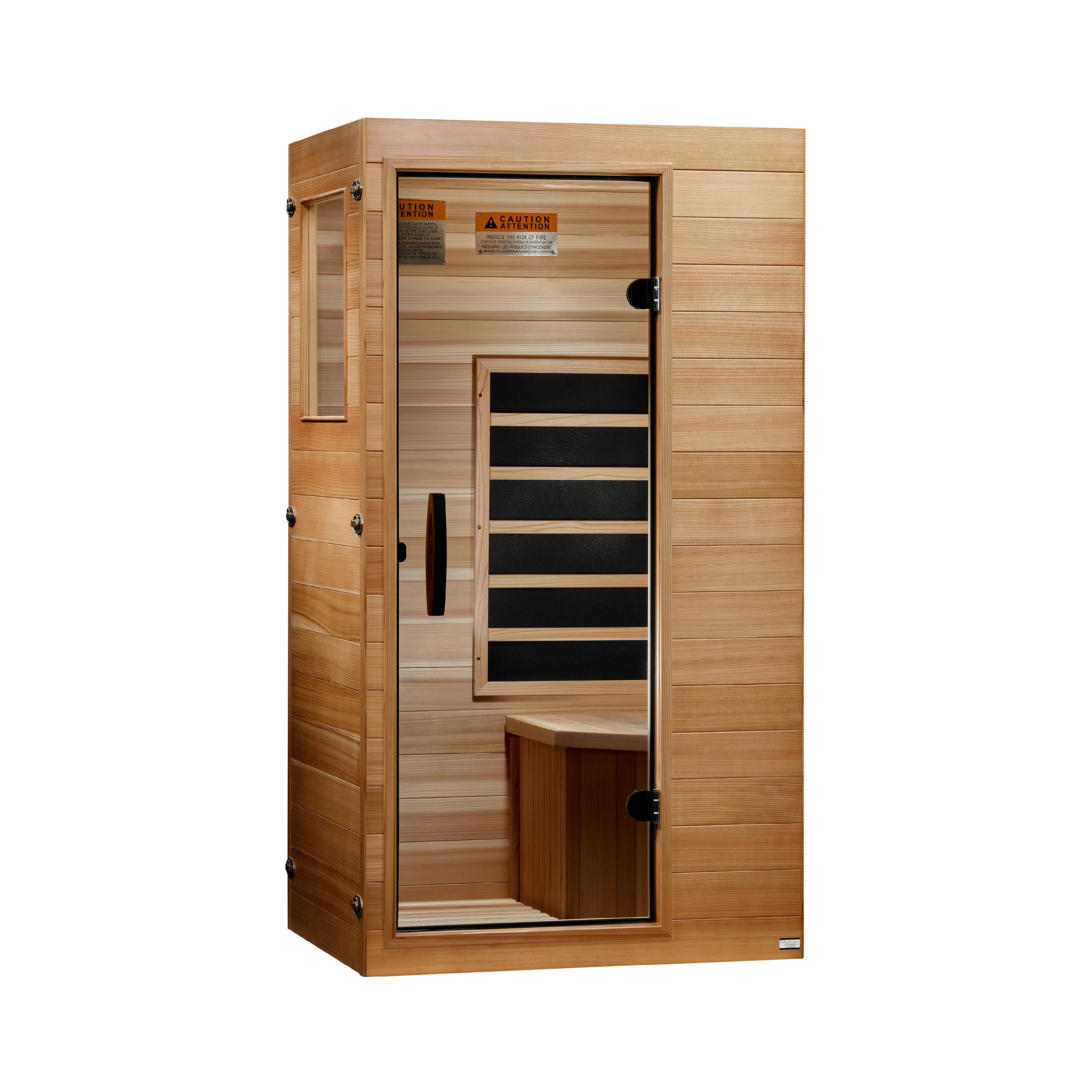 Dynamic Sicily 1 Person (Compact) Ultra Low EMF (Between 3-5MG) FAR Infrared Sauna (Pacific Cedar) (DYN-1101-01 Elite)