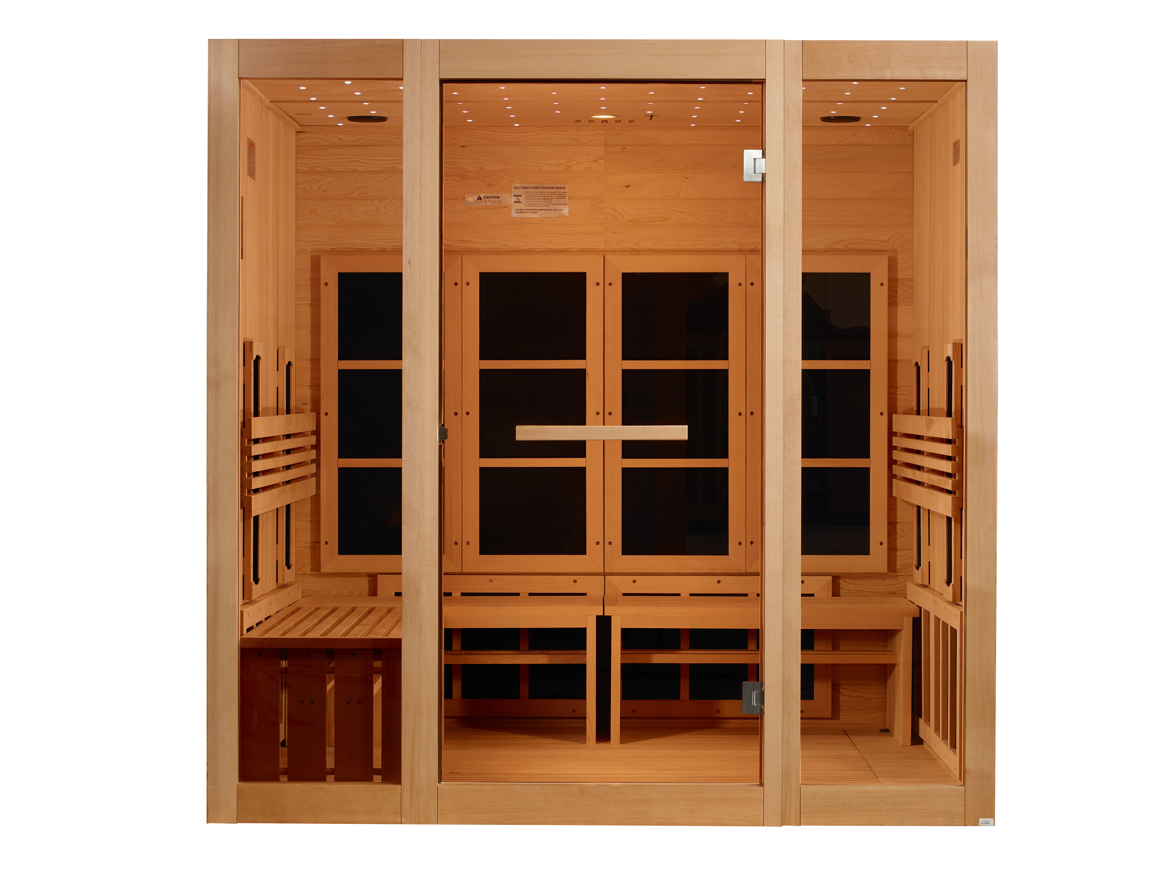 ***New 2026 Model*** Golden Designs 8 Person Full Spectrum Near Zero EMF Infrared Sauna (Canadian Hemlock) (GDI-6880-03)