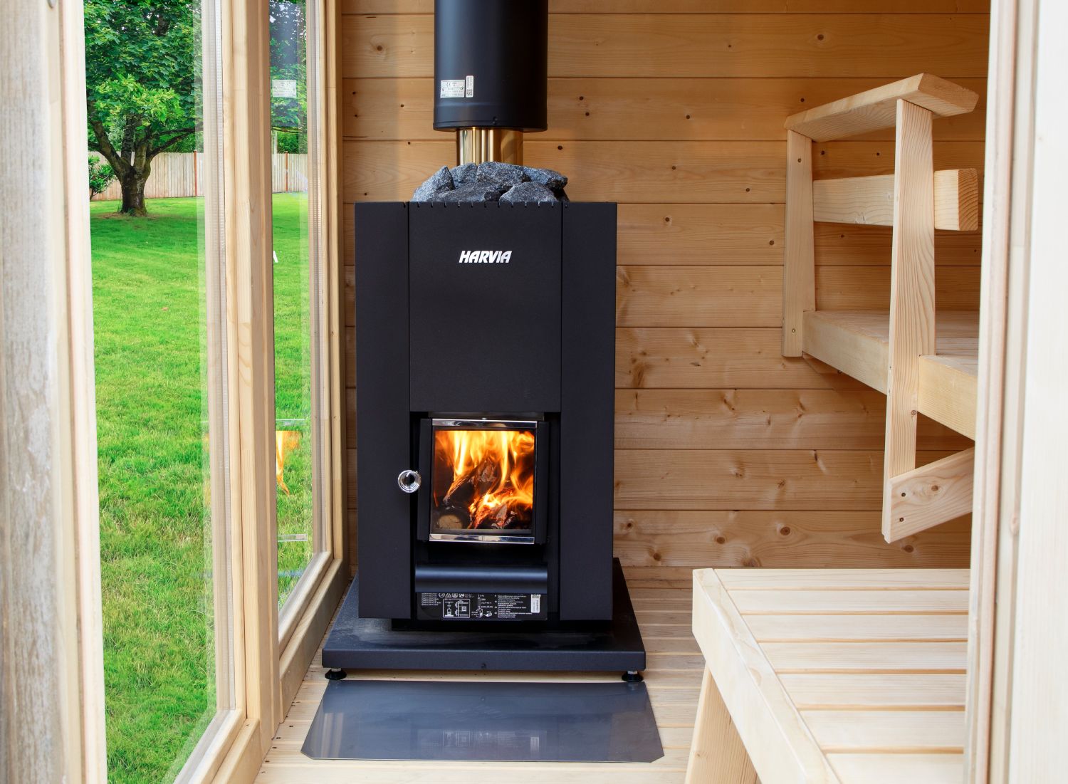 Linear Series 14.3kW Compact Wood-Burning Sauna Stove