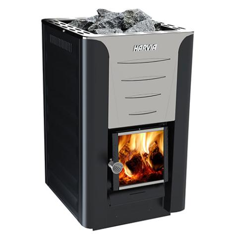 Pro Series LS, 24.1kW, Sauna Wood Stove with Water Tank