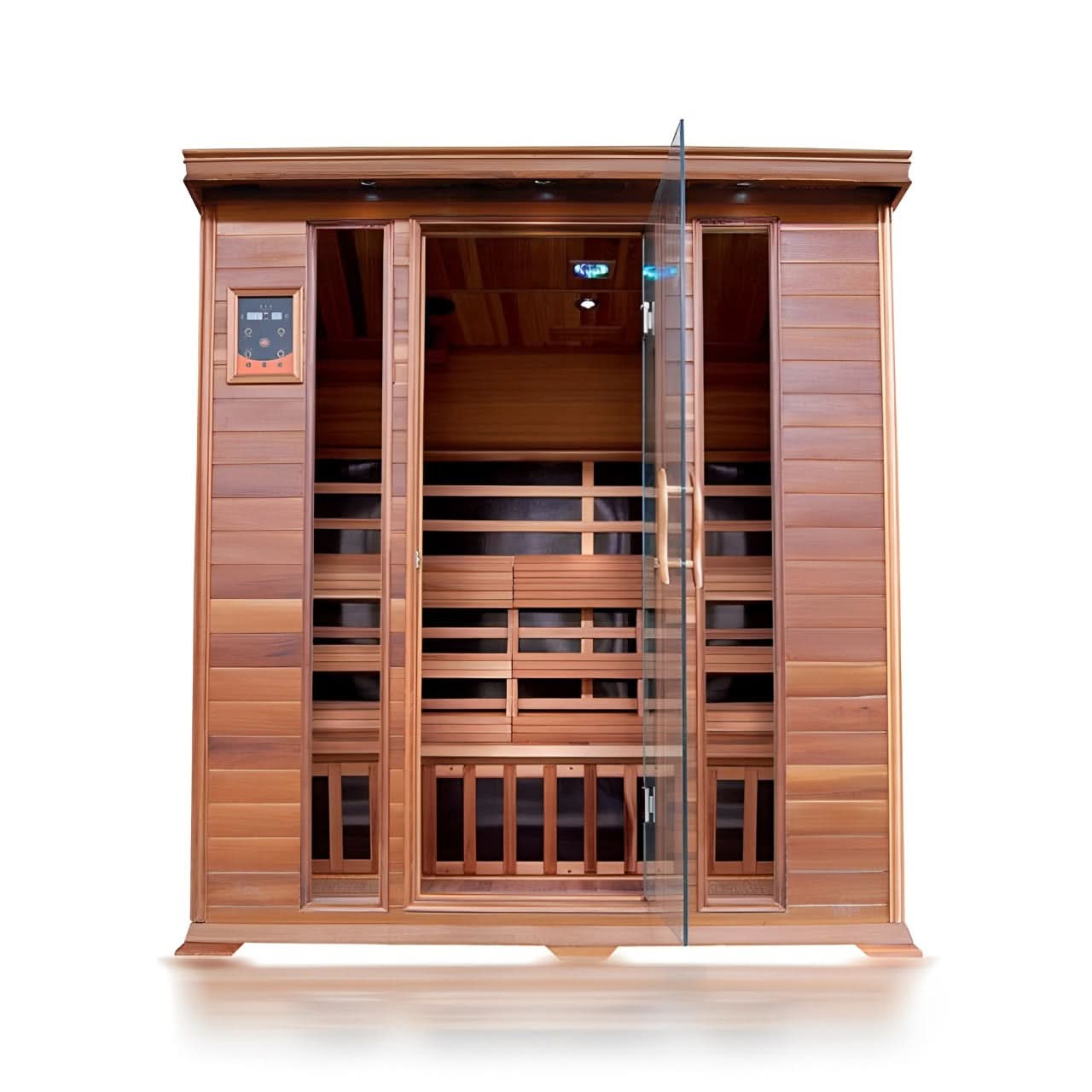 SunRay Sequoia 4-Person Indoor Infrared Cedar Sauna - Image 2