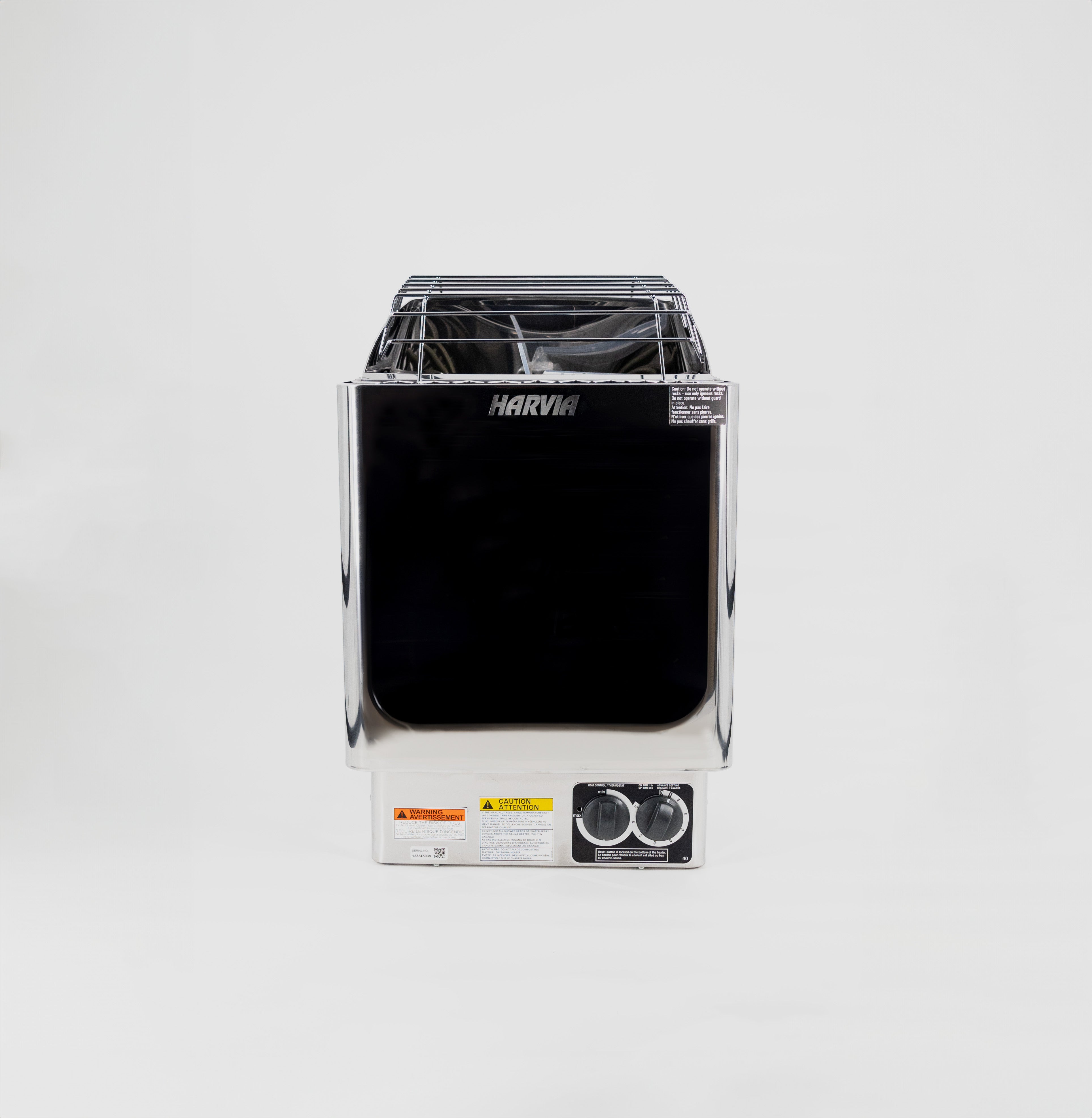 KIP Series 8kW Sauna Heater, Built-In Controls, Black
