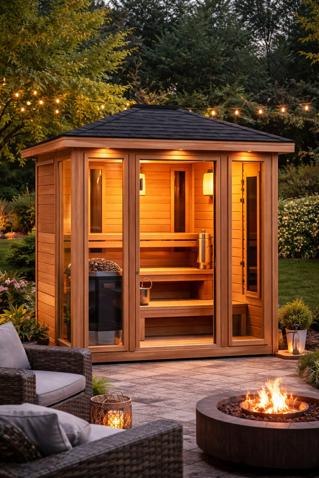 Outdoor Hybrid Saunas