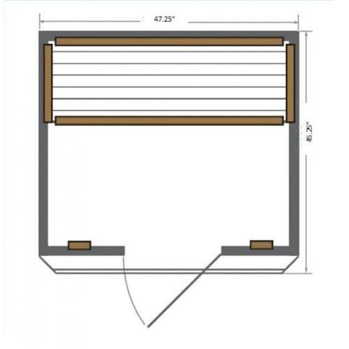 SunRay Sierra 2-Person Indoor Infrared Cedar Sauna - Image 8