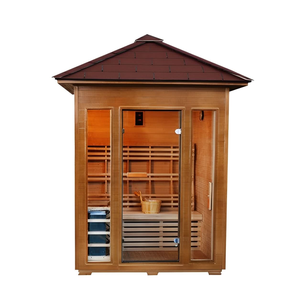SunRay Waverly 3-Person Outdoor Traditional Sauna - Image 2