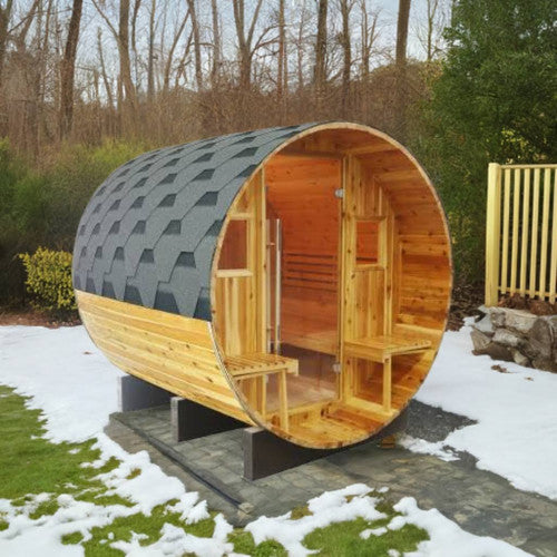SunRay Oasis 2-4 Person Traditional Canopy Barrel Sauna
