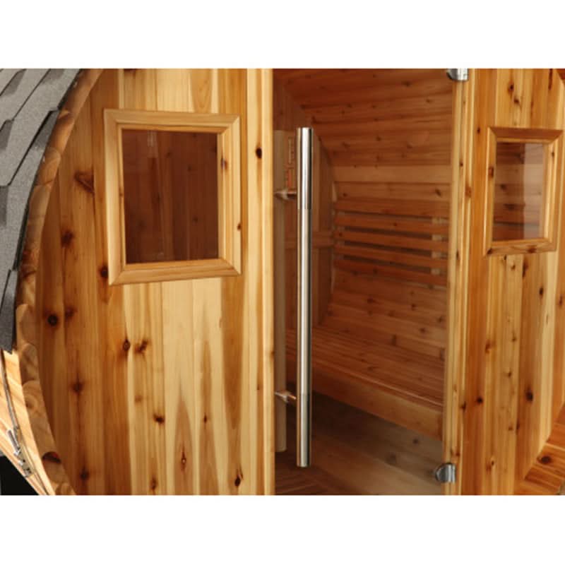 SunRay Aurora 2-4 Person Traditional Barrel Sauna - Image 5