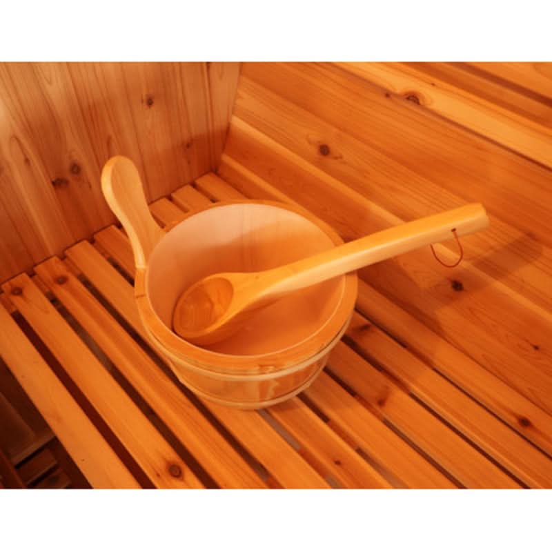 SunRay Galley 4-Person Traditional Barrel Sauna - Image 6