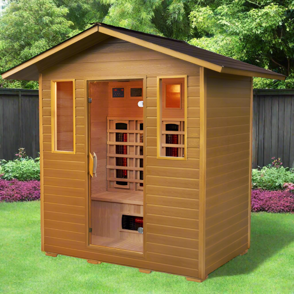SunRay Cayenne 4-Person Outdoor Infrared Sauna - Image 2