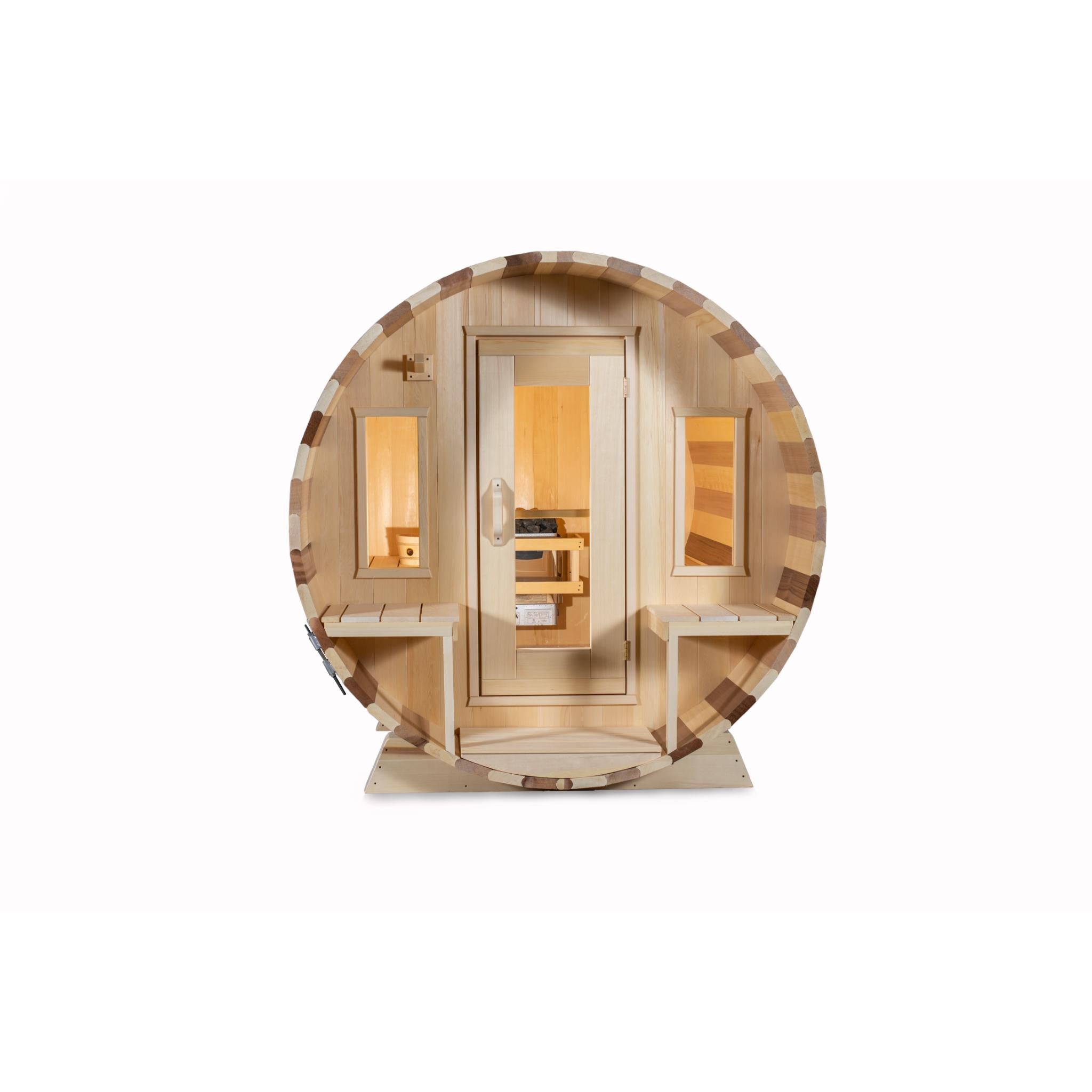 Leisurecraft Canadian Timber Tranquility Barrel Sauna with Electric Heater (CTC2345E)