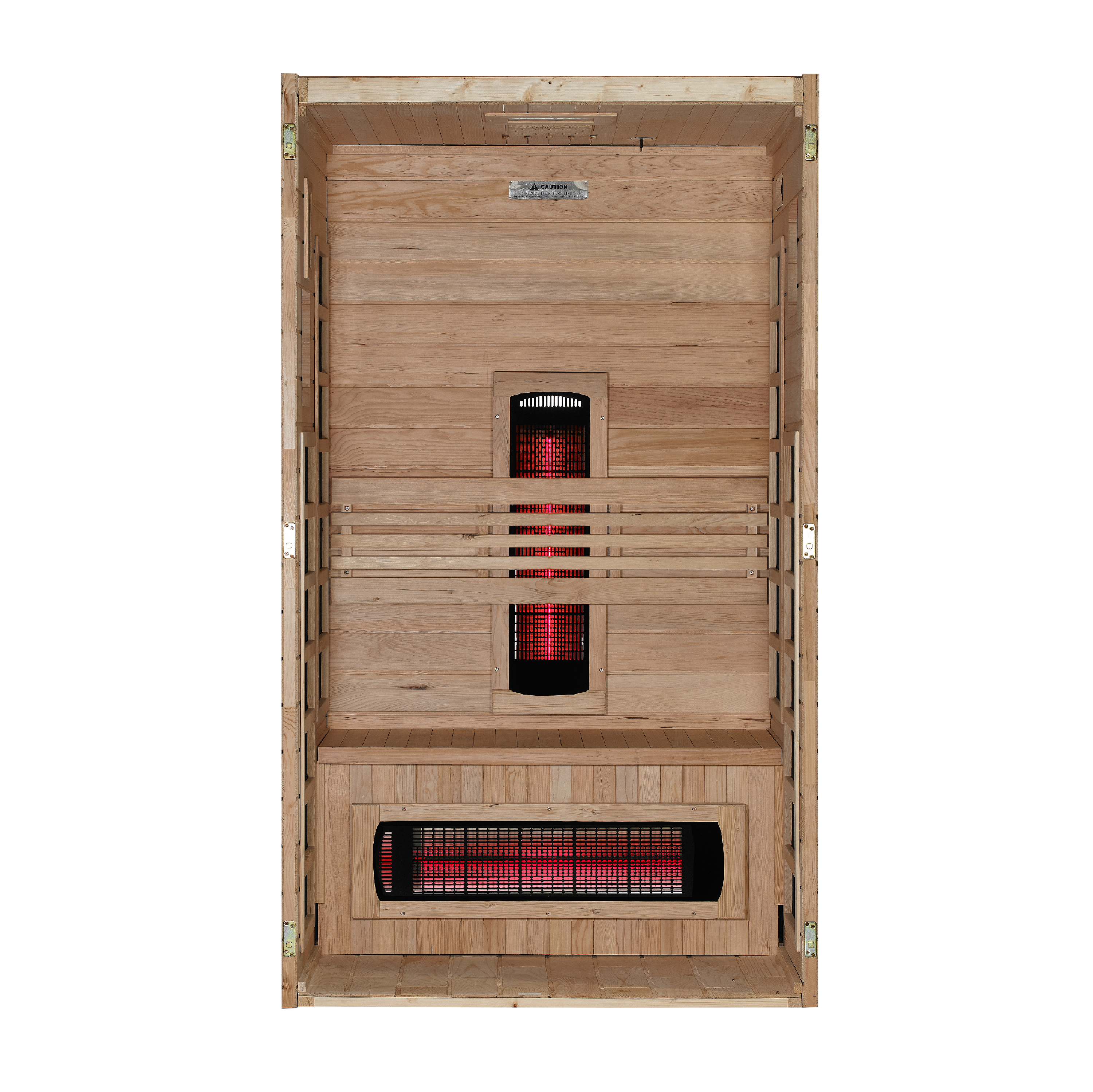 Dynamic Santorini 1-2-Person Full Spectrum Near Zero EMF (Under 3MG) FAR Infrared Sauna (Canadian Hemlock) (DYN-6009-03 FS)