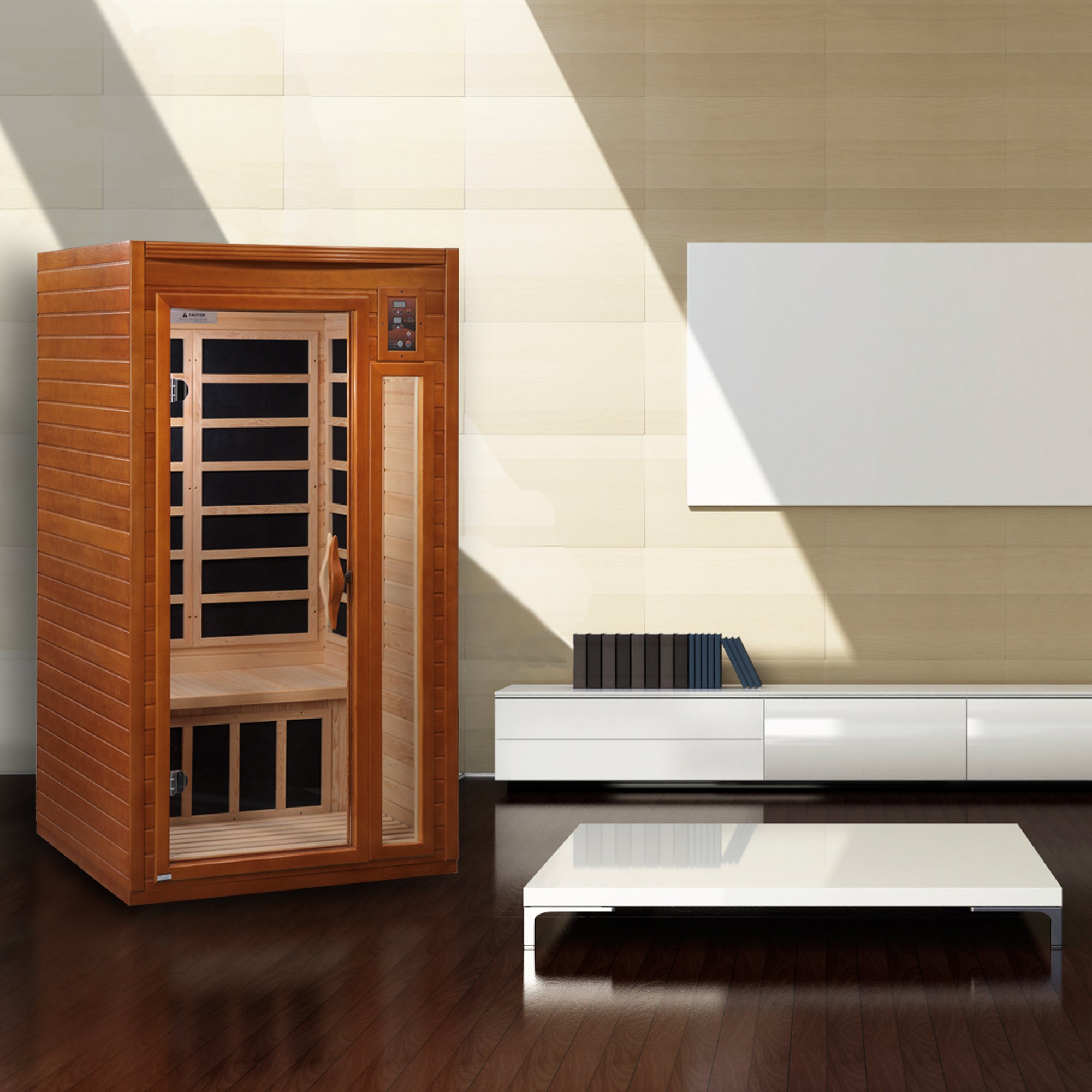 Dynamic Barcelona Elite 1-2-person Ultra Low EMF (Between 3-5MG) FAR Infrared Sauna (Canadian Hemlock) (DYN-6106-01 Elite)