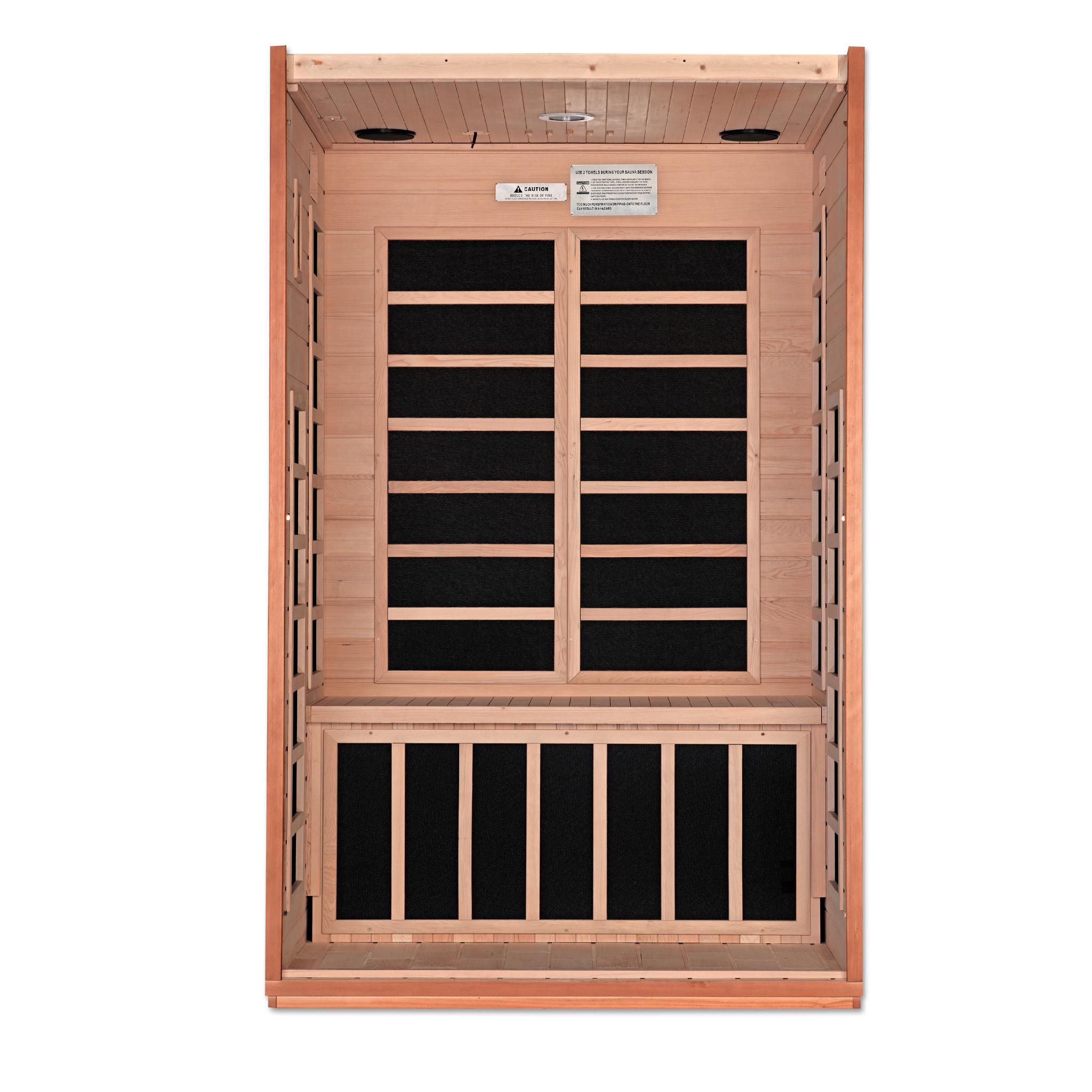 Dynamic Cordoba 2 Person Ultra Low EMF Far Infrared Sauna by Golden Designs (DYN-6203-01)