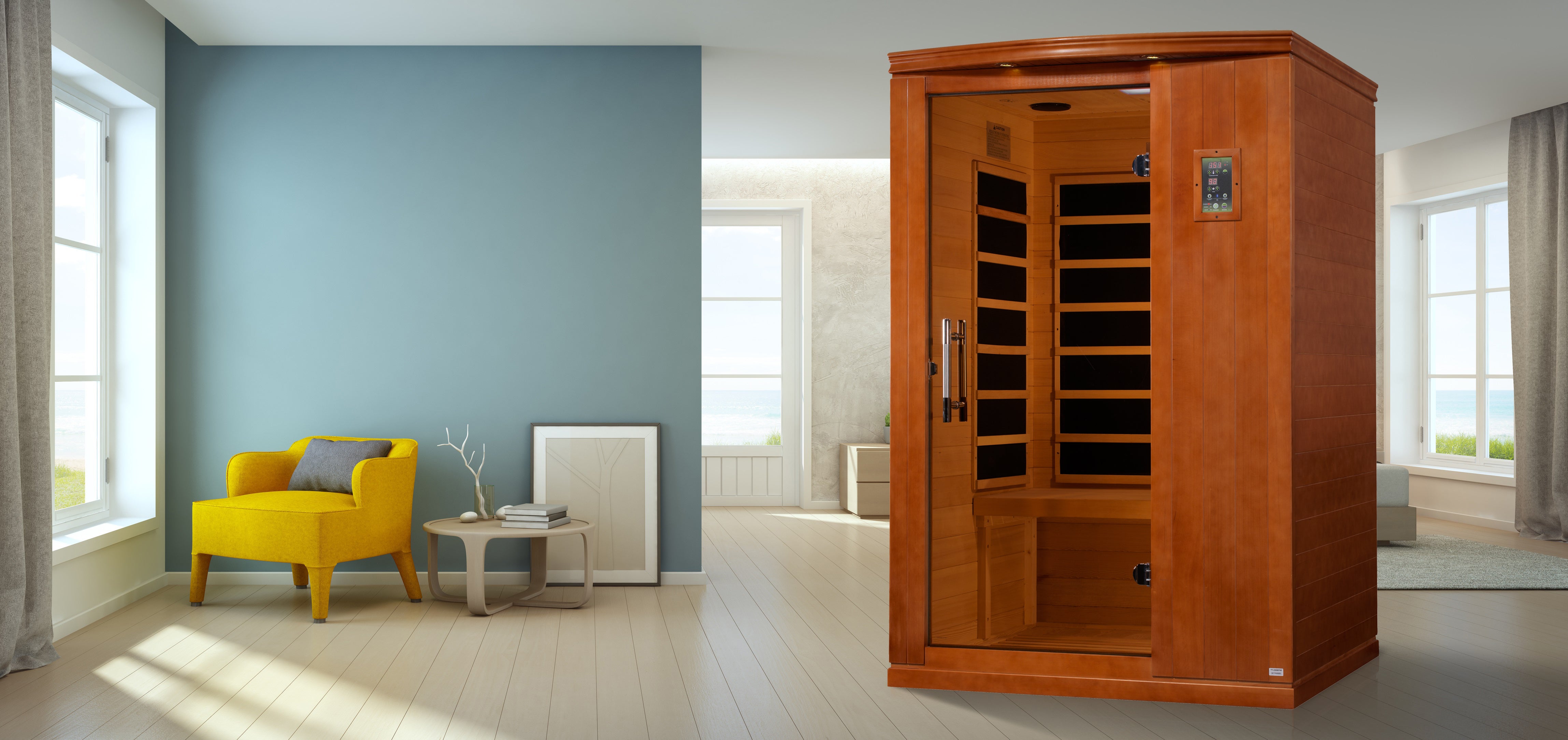 Dynamic Venice Elite 2-person Ultra Low EMF (Between 3-5MG) FAR Infrared Sauna (Canadian Hemlock) (DYN-6210-04 Elite)