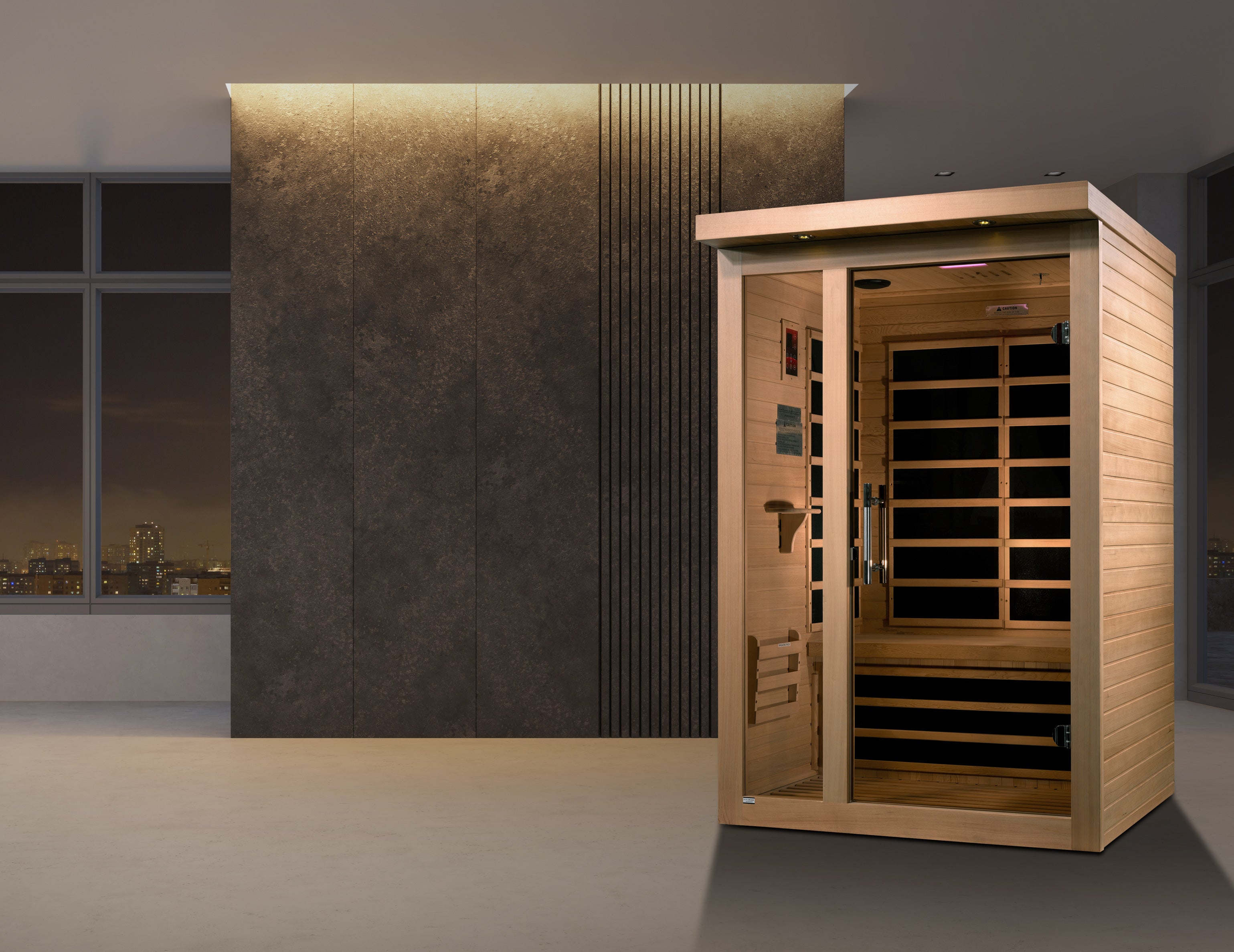 Dynamic Llumeneres Elite 2-person Ultra Low EMF (Between 3-5MG) FAR Infrared Sauna (Canadian Hemlock) (DYN-6215-02 Elite)