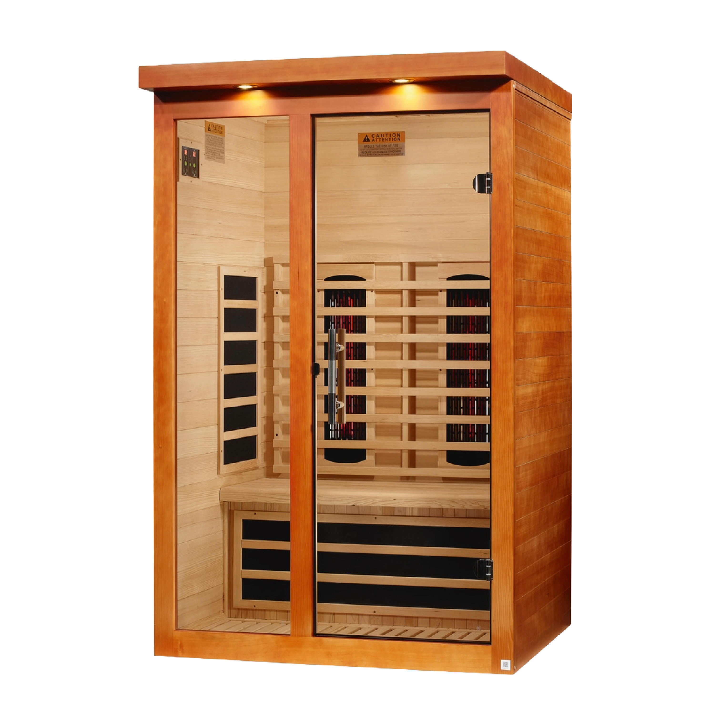 Dynamic Llumeneres 2-Person Full Spectrum Near Zero EMF (Under 3MG) FAR Infrared Sauna (Canadian Hemlock) (DYN-6215-03 FS)