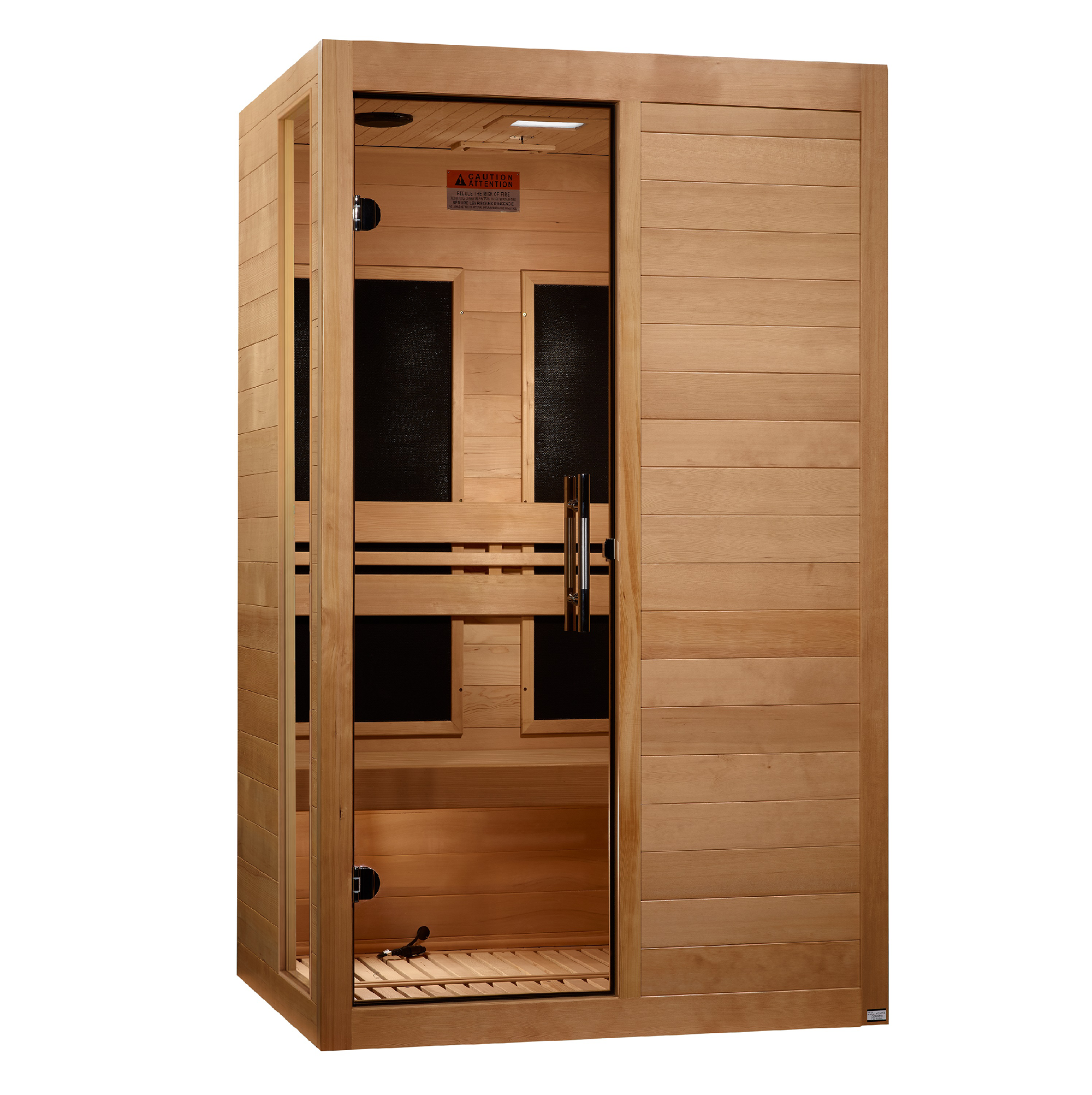 Dynamic Lucca Elite 2-person Ultra Low EMF (Between 3-5MG) FAR Infrared Sauna (Canadian Hemlock) (DYN-6215-05 Elite)