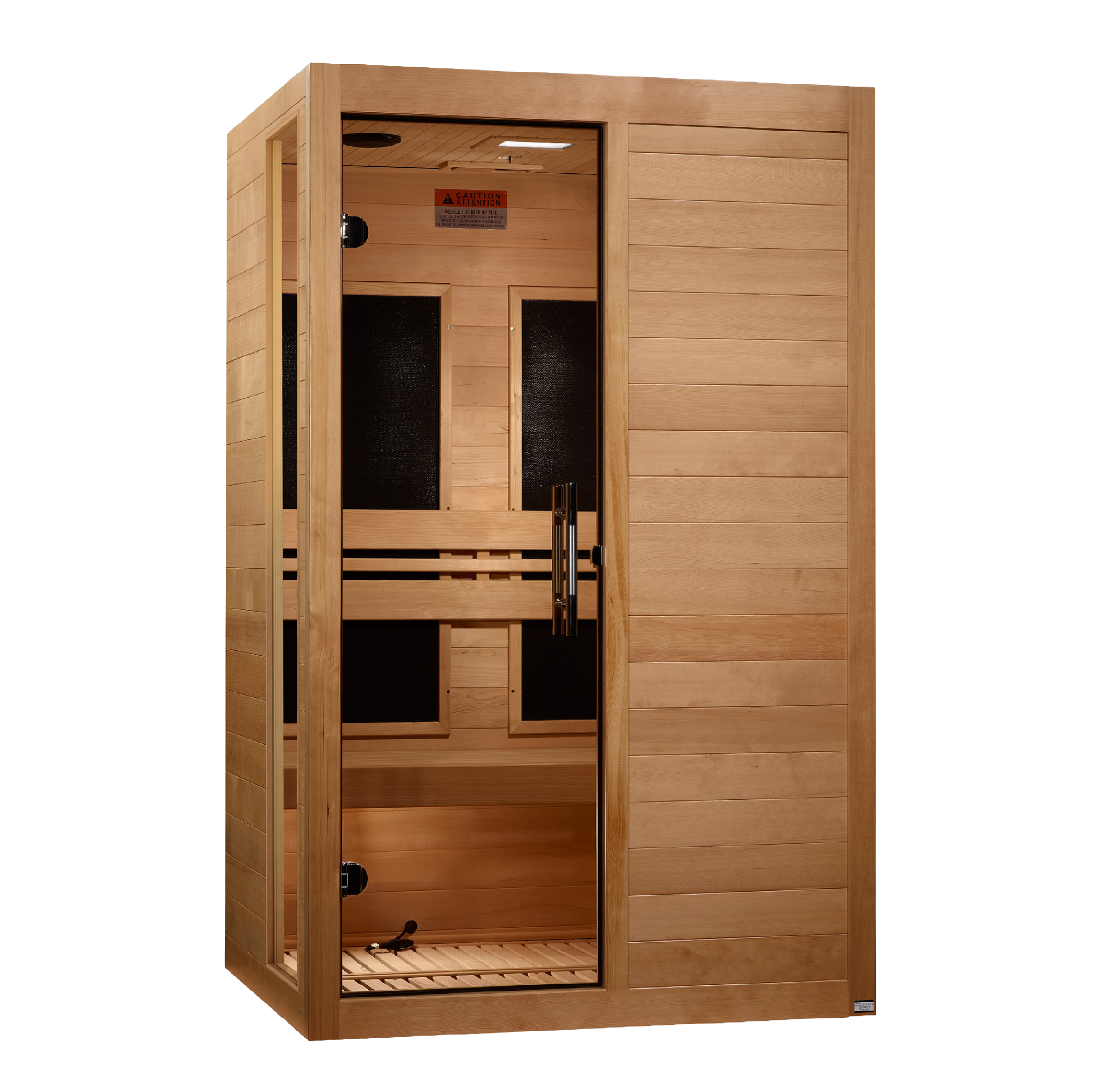 Dynamic Lucca 2-person Low EMF (Between 5-10MG) FAR Infrared Sauna (Canadian Hemlock) (DYN-6215-05)