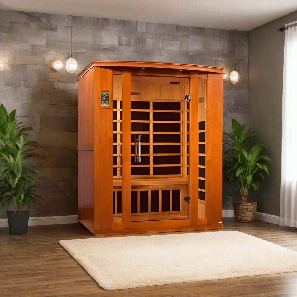 Dynamic Bellagio 3-person Ultra Low EMF (Between 3-5MG) FAR Infrared Sauna (Canadian Hemlock) (DYN-6306-02 Elite)