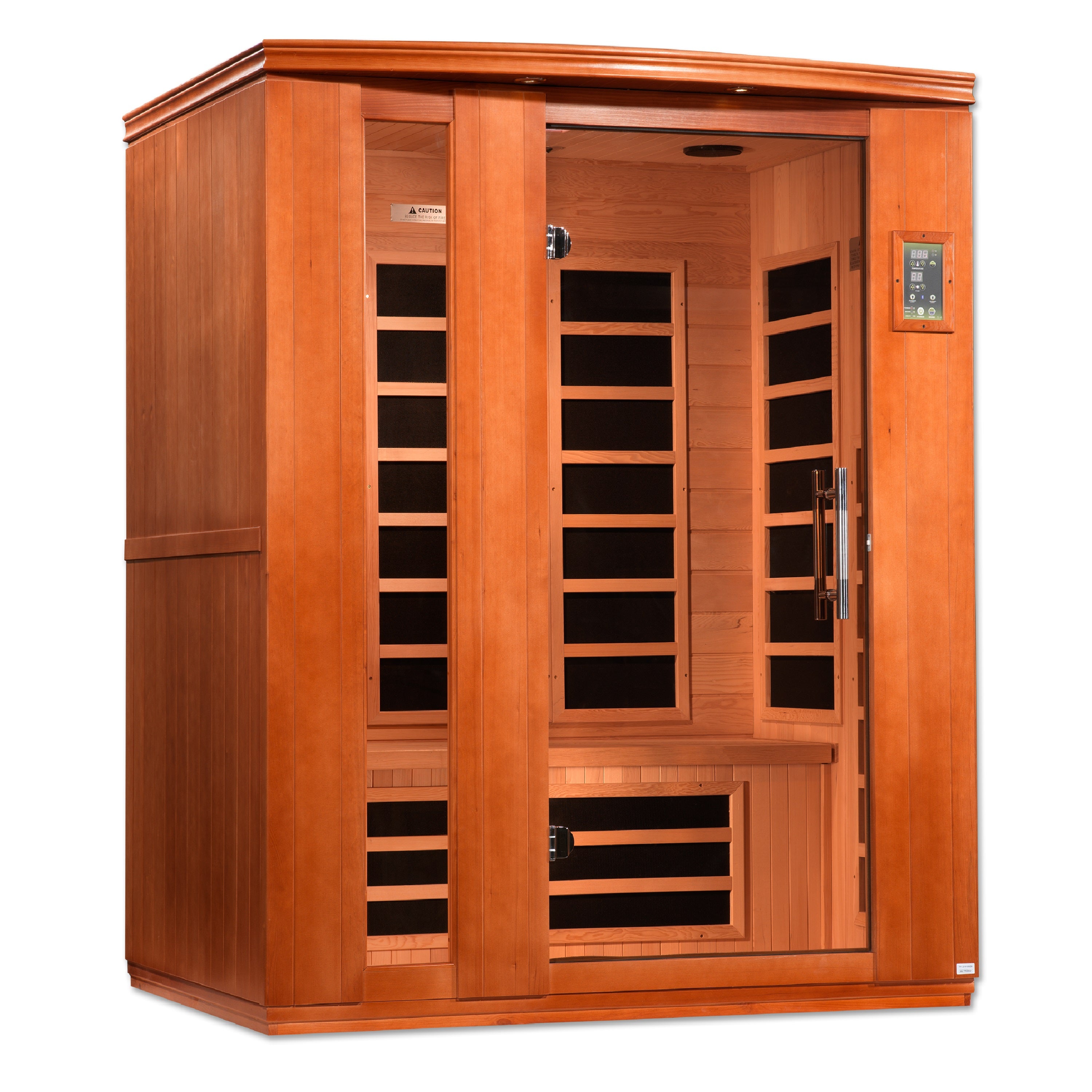 Dynamic Lugano 3-person Low EMF (Between 5-10MG) FAR Infrared Sauna (Canadian Hemlock) (DYN-6336-02)