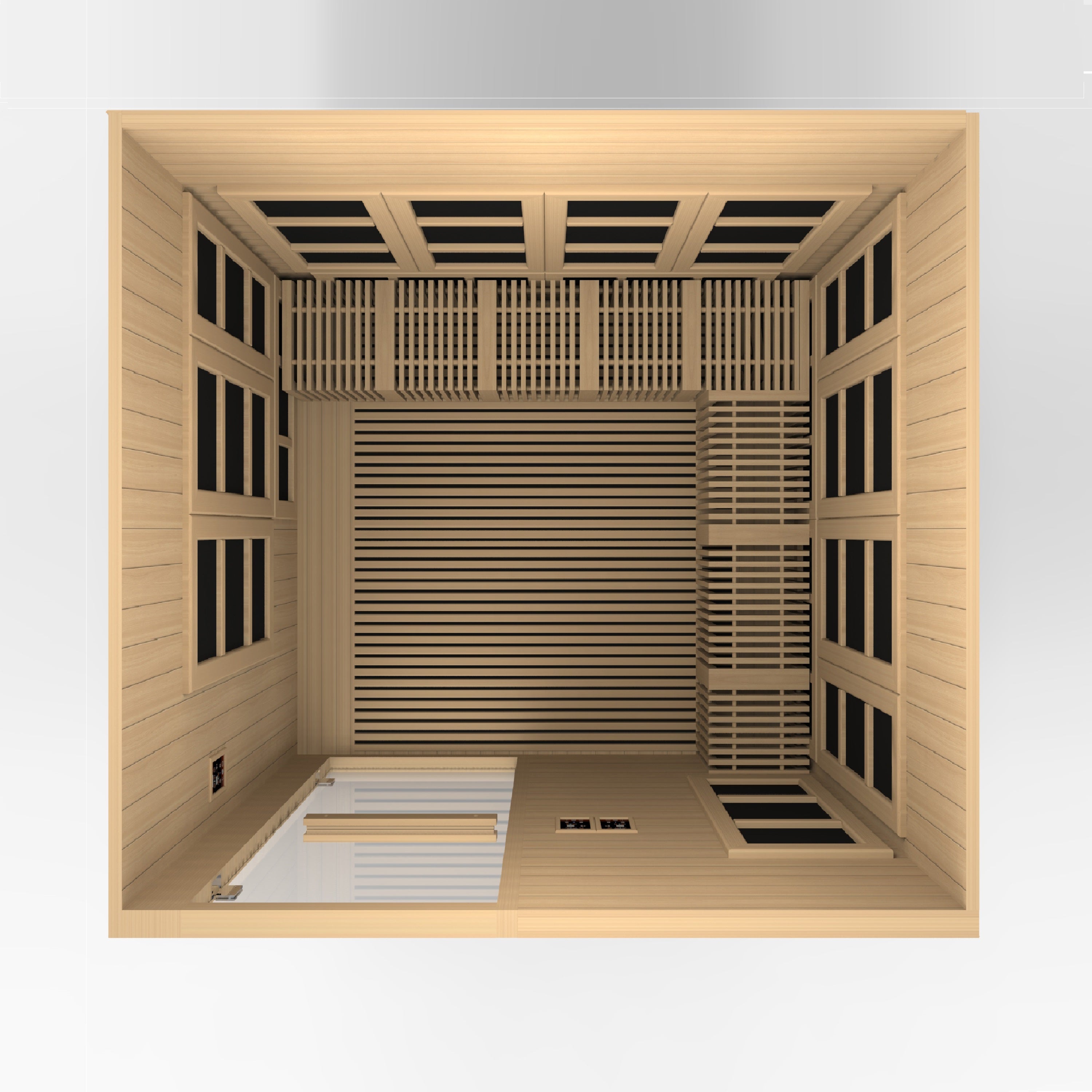 Golden Designs Catalonia 8-person PureTech™ Near Zero EMF (Under 3MG) FAR Infrared Sauna (Canadian Hemlock) (GDI-6880-02)