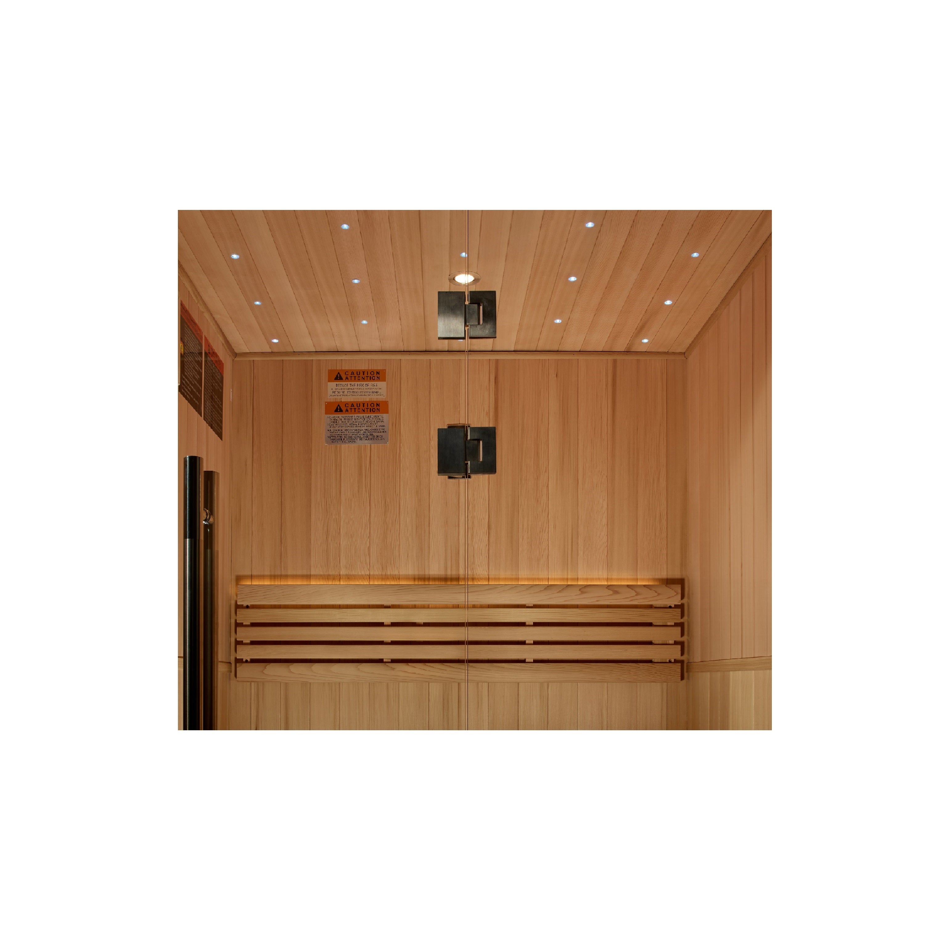 Golden Designs 2025 Updated "Sundsvall Edition" 2 Person Traditional Sauna - Canadian Red Cedar Interior and Pacific Premium Clear Cedar Exterior (GDI-7289-02)