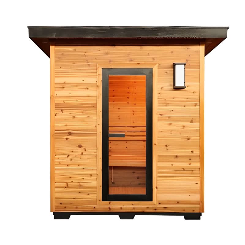 SunRay Denali 4-Person Contemporary Outdoor Sauna - Image 2