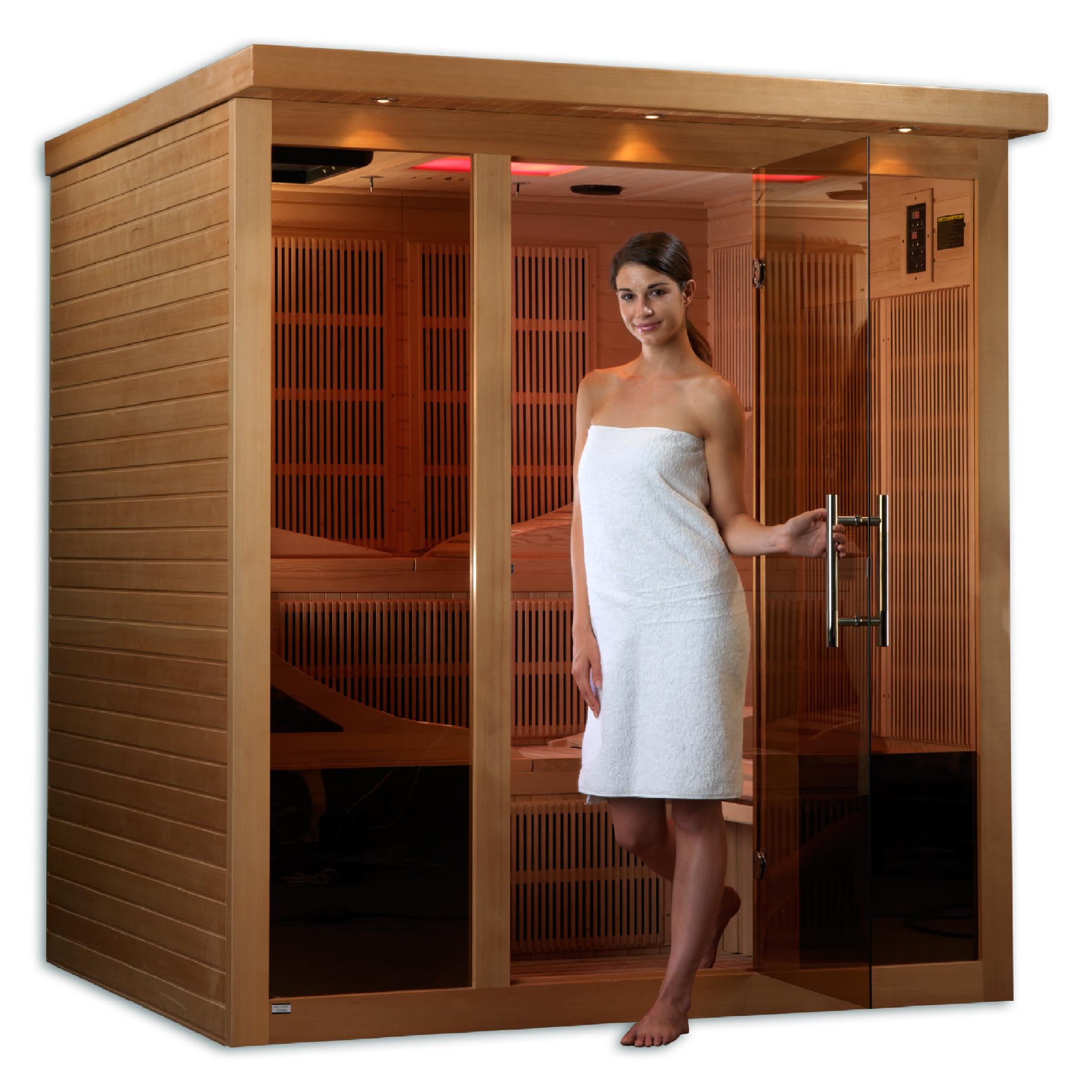 Golden Designs Monaco 6 Person Near Zero EMF Far Infrared Sauna (GDI-6996-01)