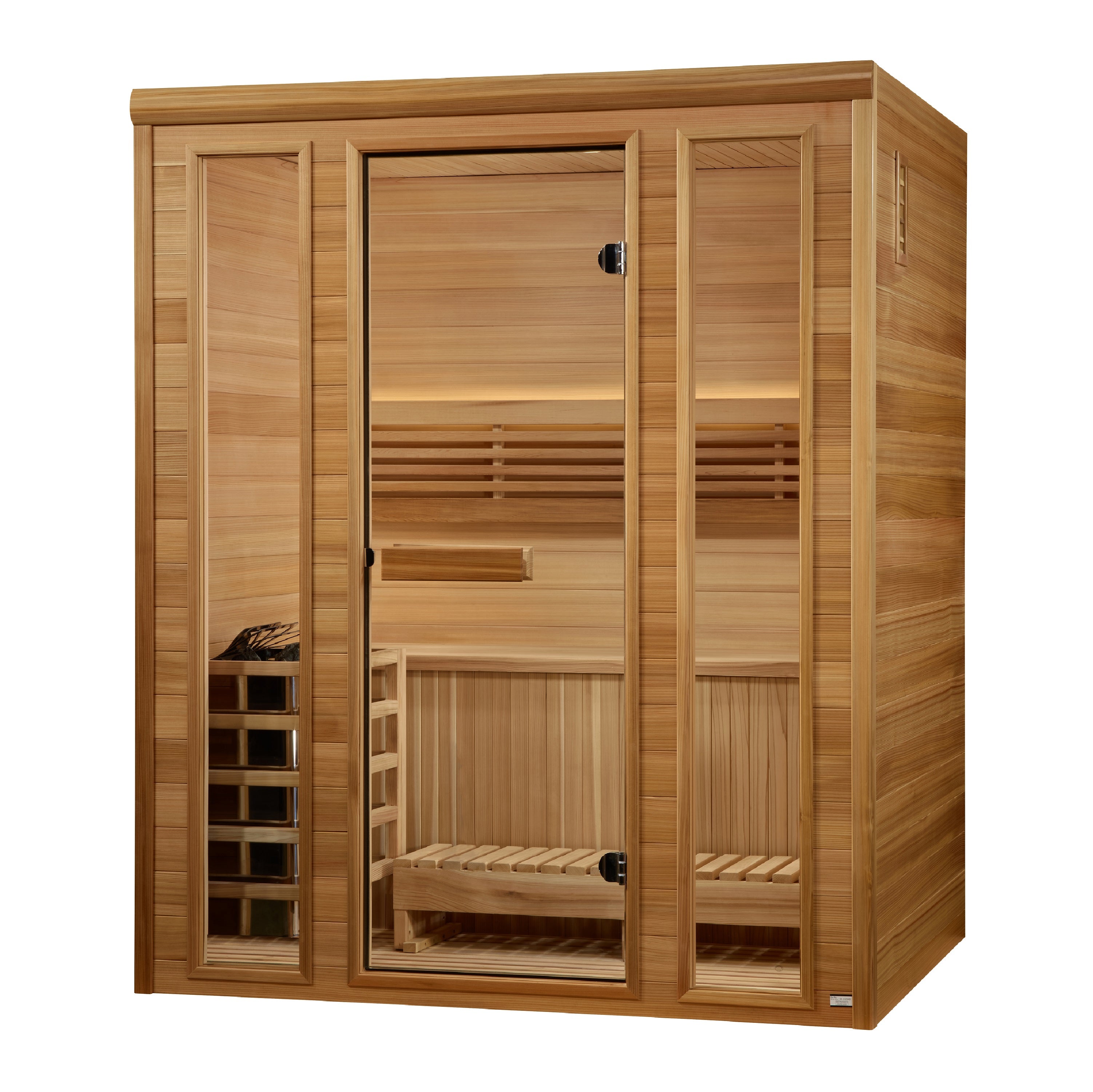 Golden Designs 2025 "Andermatt Edition" 2 - 3 Person Traditional Steam Sauna (GDI-7030-01) - Pacific Premium Clear Cedar (GDI-7030-01)