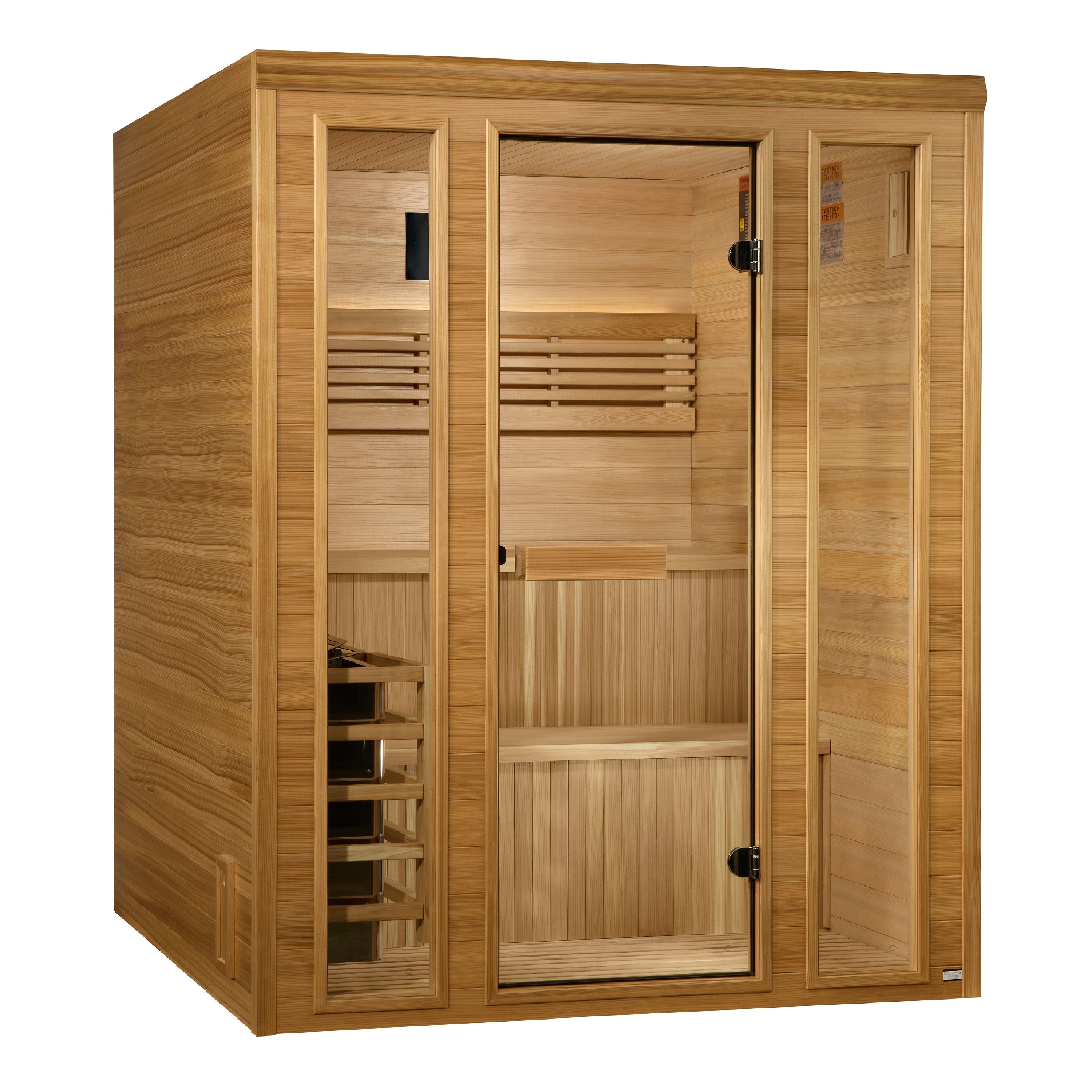 Golden Designs 2025 "Engelberg Edition" 4 - 6 Person Traditional Steam Sauna (GDI-7060-01) - Pacific Premium Clear Cedar (GDI-7060-01)