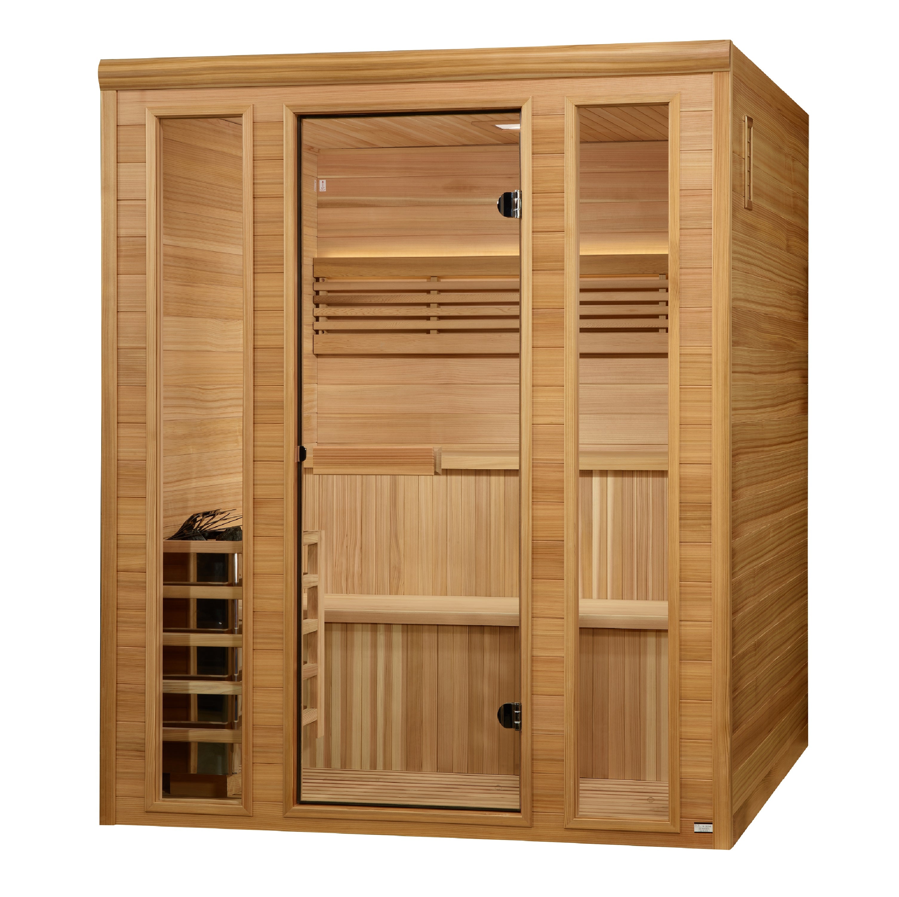 Golden Designs 2025 "Engelberg Edition" 4 - 6 Person Traditional Steam Sauna (GDI-7060-01) - Pacific Premium Clear Cedar (GDI-7060-01)
