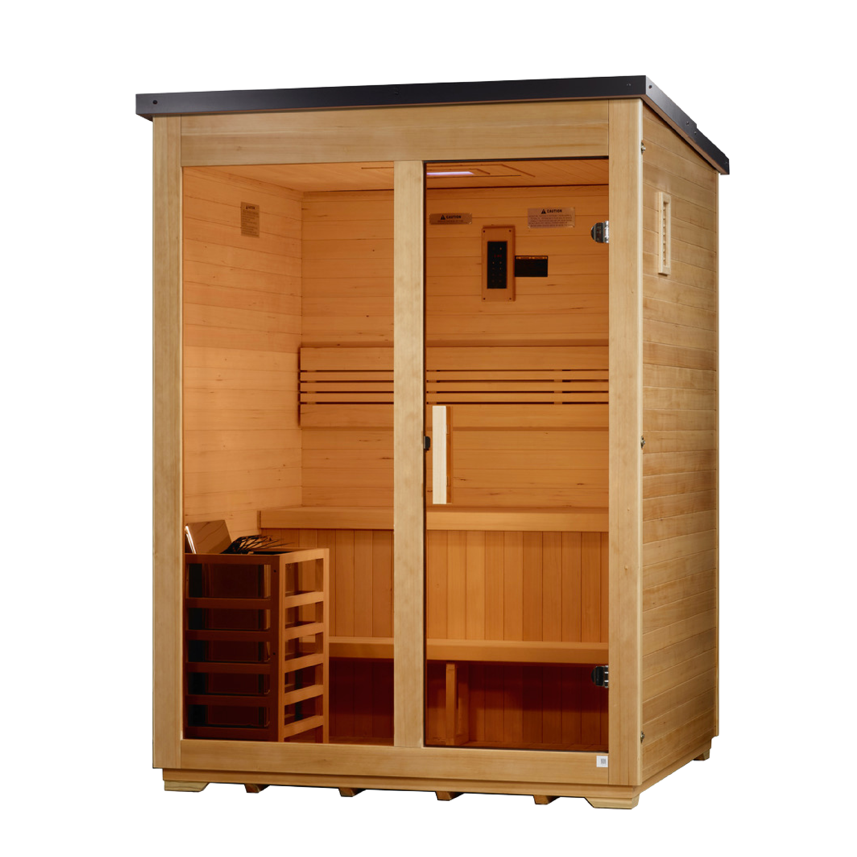 Golden Designs "Arlberg" 3 Person Traditional Outdoor Steam Sauna - Flat Roof (GDI-8003-01)