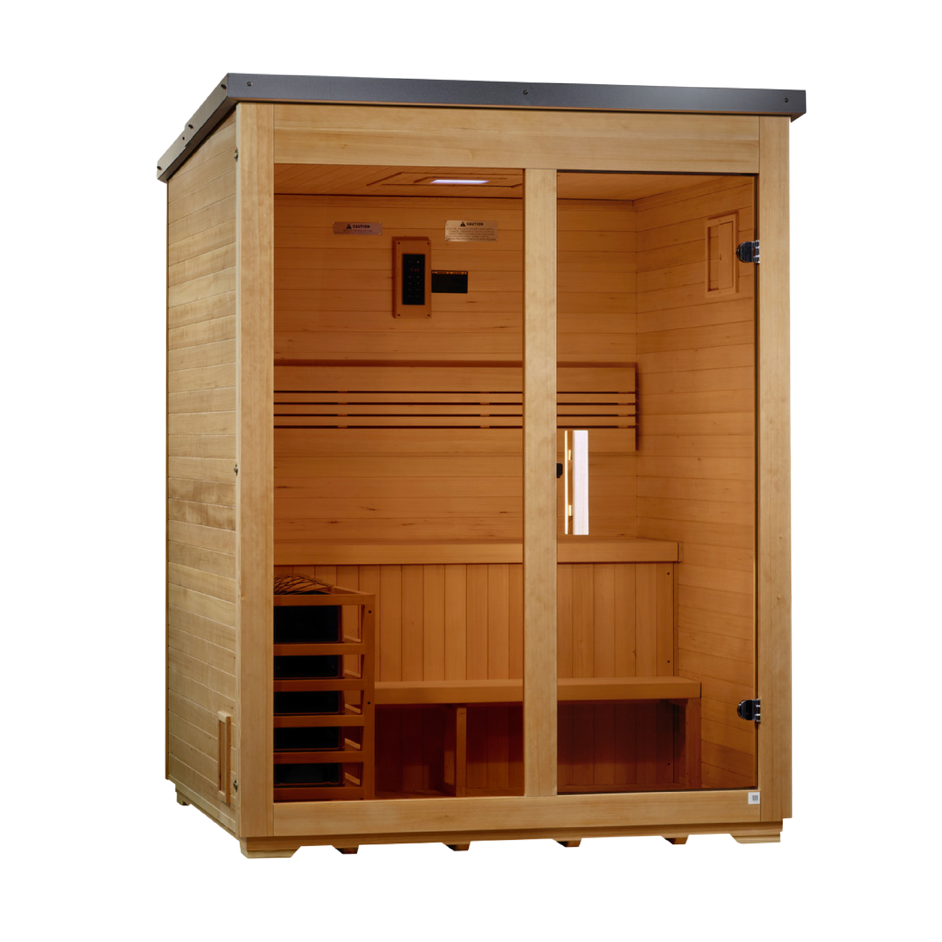 Golden Designs "Arlberg" 3 Person Traditional Outdoor Steam Sauna - Flat Roof (GDI-8003-01)