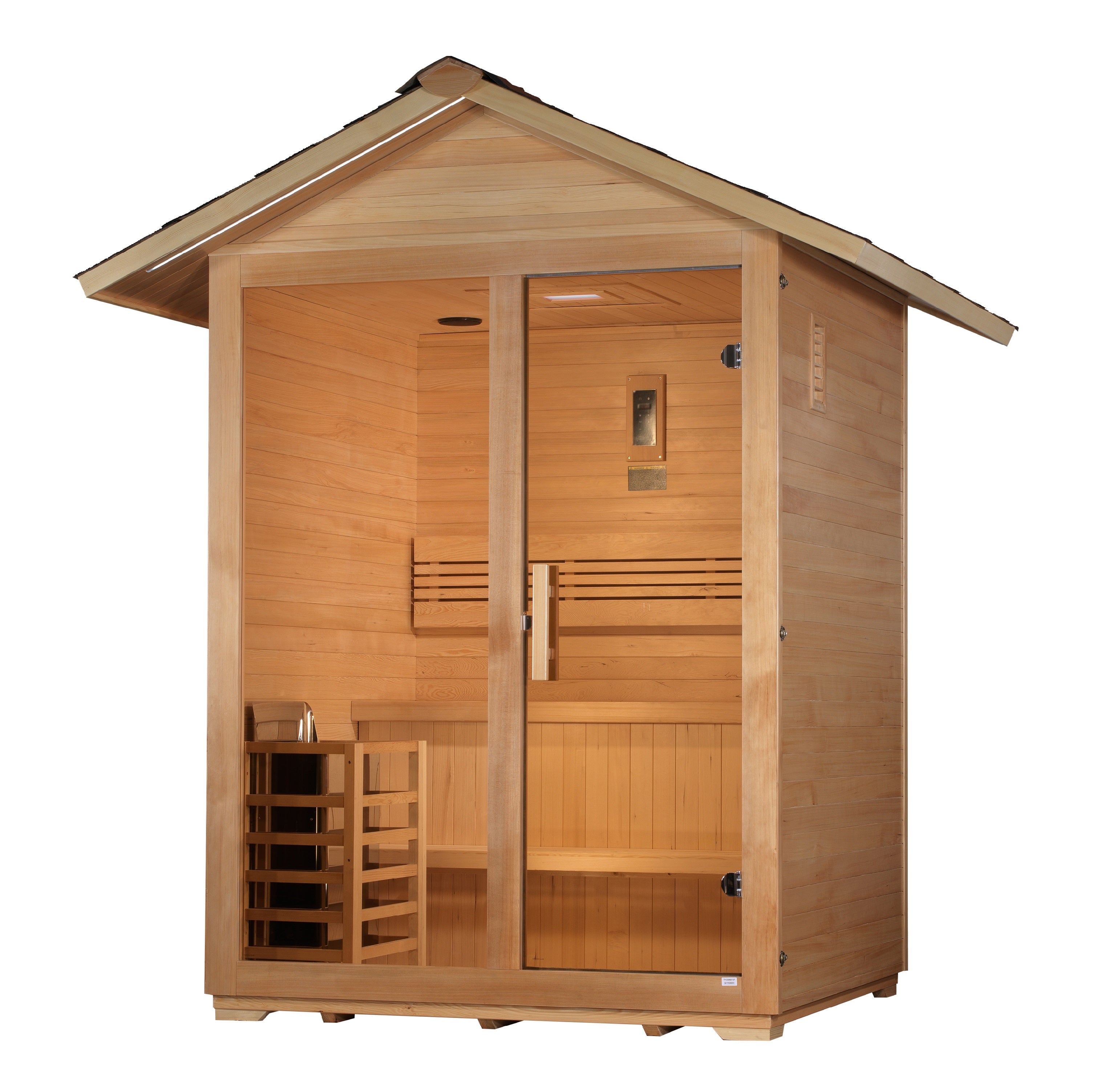 Golden Designs "Arlberg" 3 Person Traditional Outdoor Sauna -  Canadian Hemlock (GDI-8103-01)