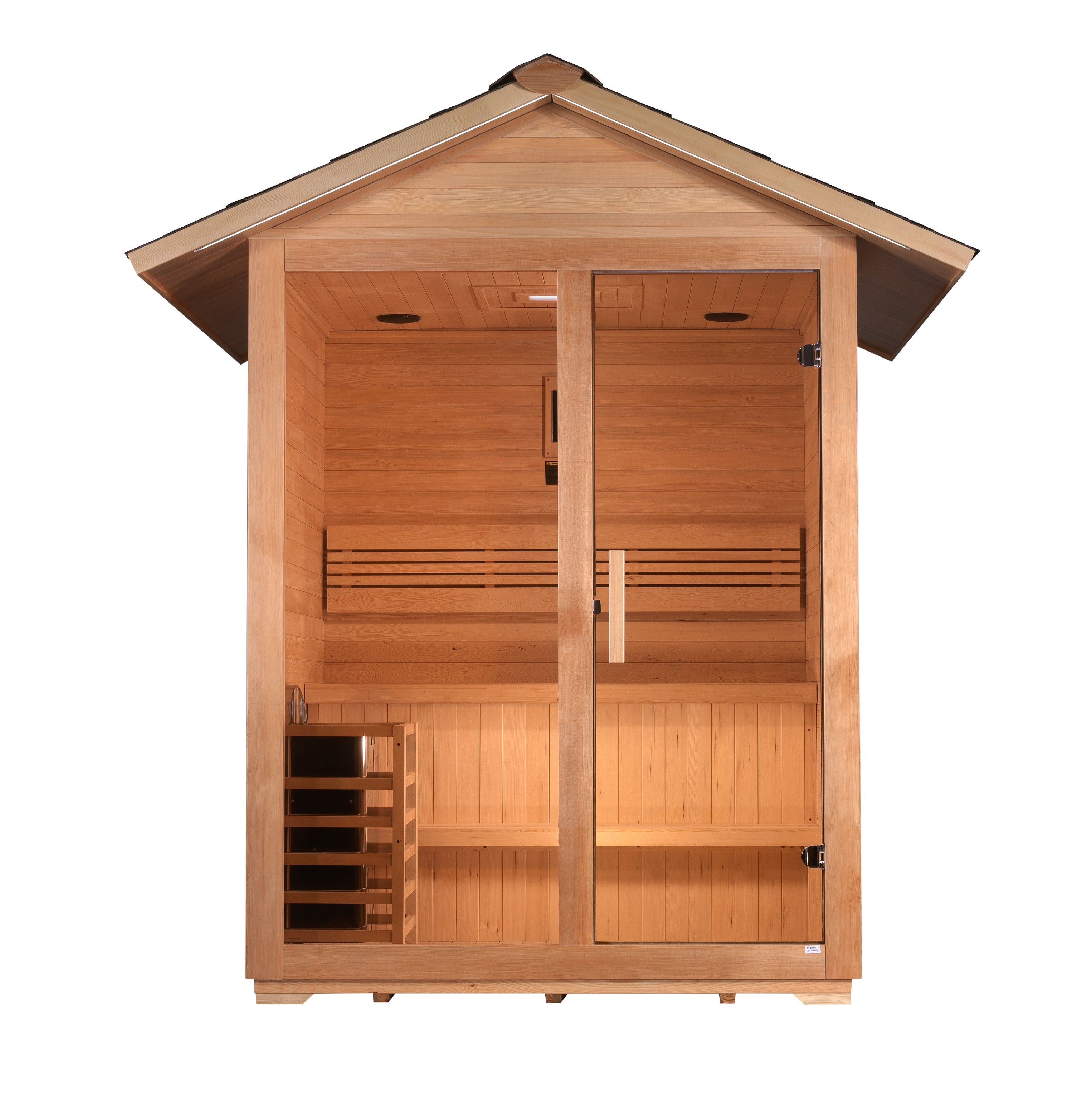 Golden Designs "Arlberg" 3 Person Traditional Outdoor Sauna -  Canadian Hemlock (GDI-8103-01)