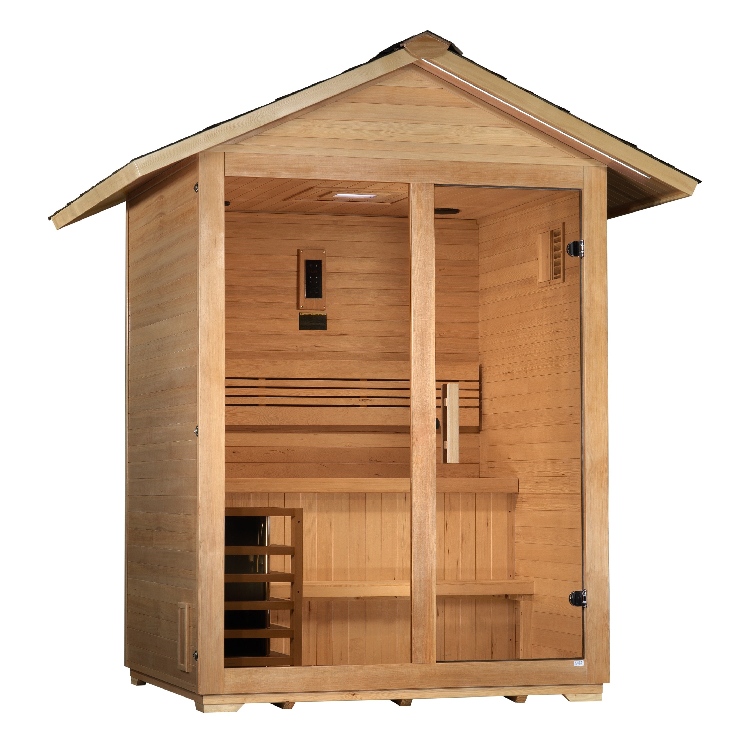 Golden Designs "Arlberg" 3 Person Traditional Outdoor Sauna -  Canadian Hemlock (GDI-8103-01)