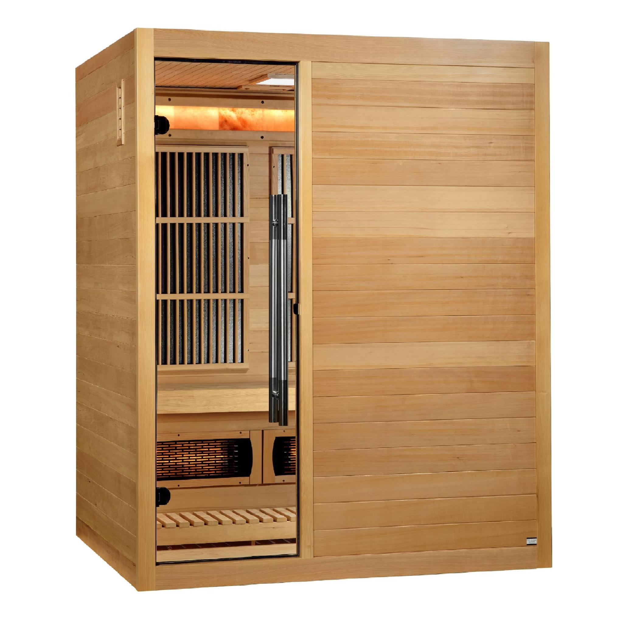 Golden Designs Soria 3 Person Hybrid Sauna with Full Spectrum & Harvia Stove (GDI-8330-01)