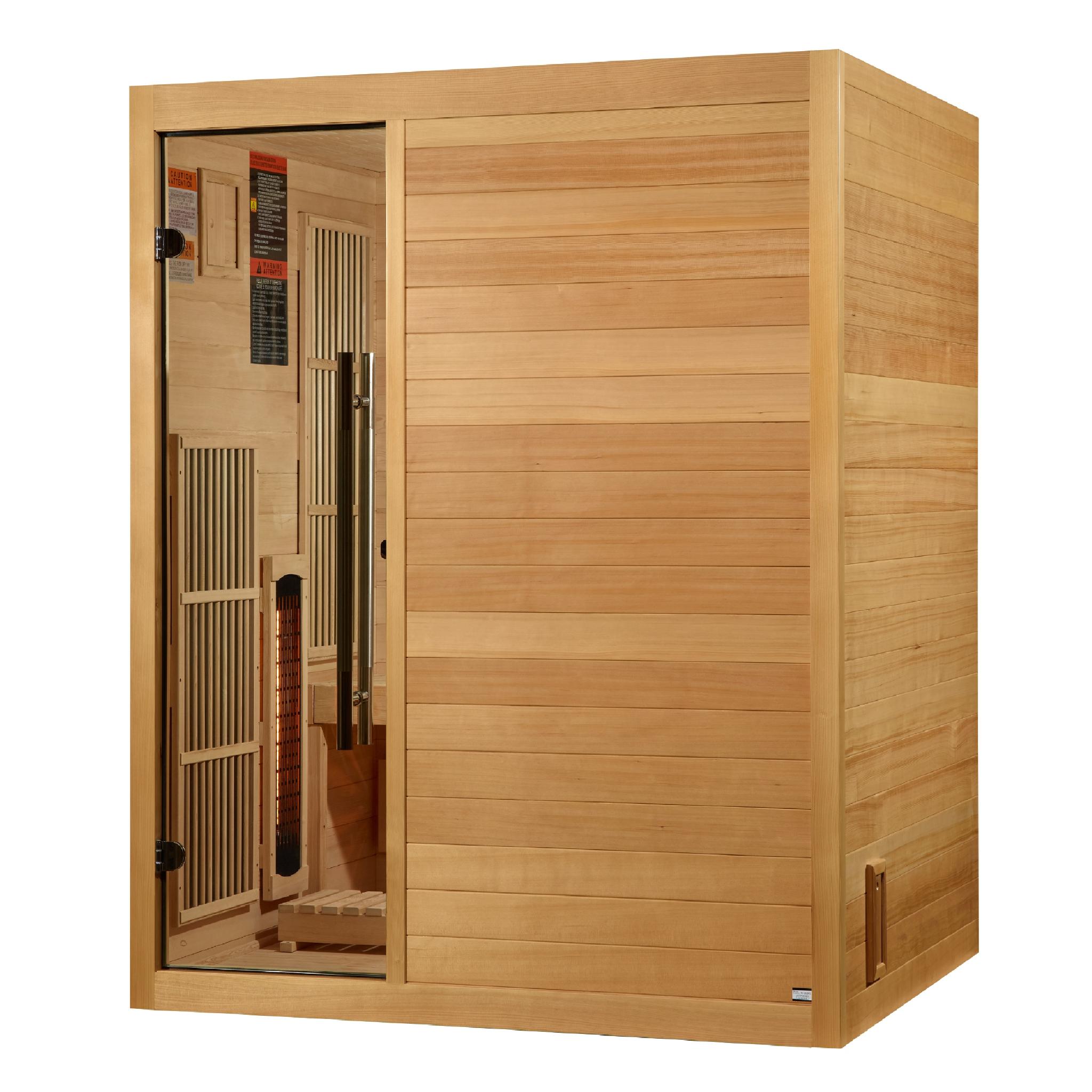 Golden Designs Soria 3 Person Hybrid Sauna with Full Spectrum & Harvia Stove (GDI-8330-01)