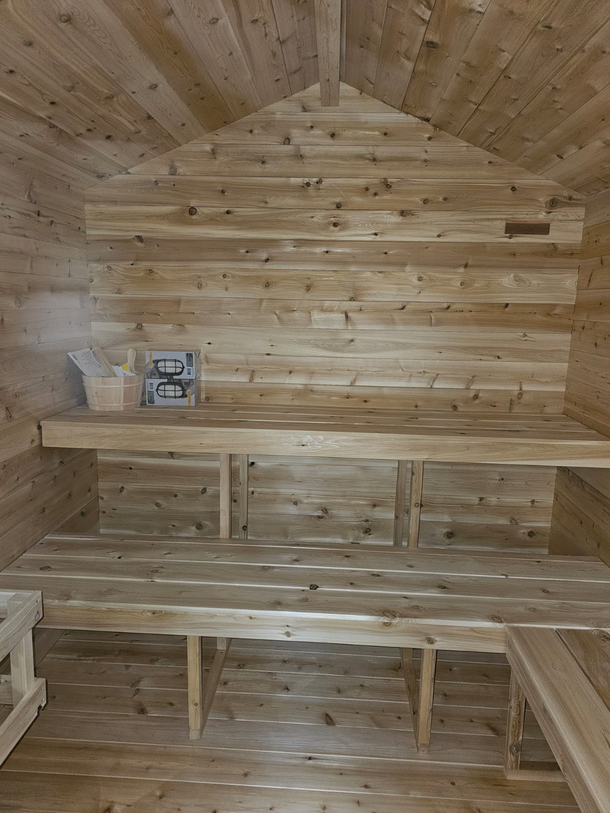 Leisurecraft Canadian Timber Georgian Cabin Sauna with Changeroom (Wood Burning Heater) CTC88CW