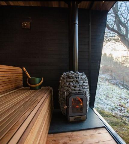 HIVE Wood Series 17.0kW Wood-Fired Sauna Stove w/ Firebox Extension