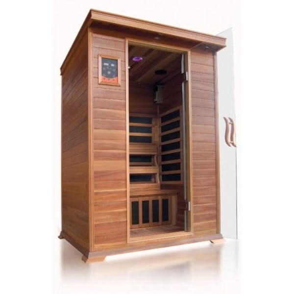 SunRay Sierra 2-Person Indoor Infrared Cedar Sauna - Image 2