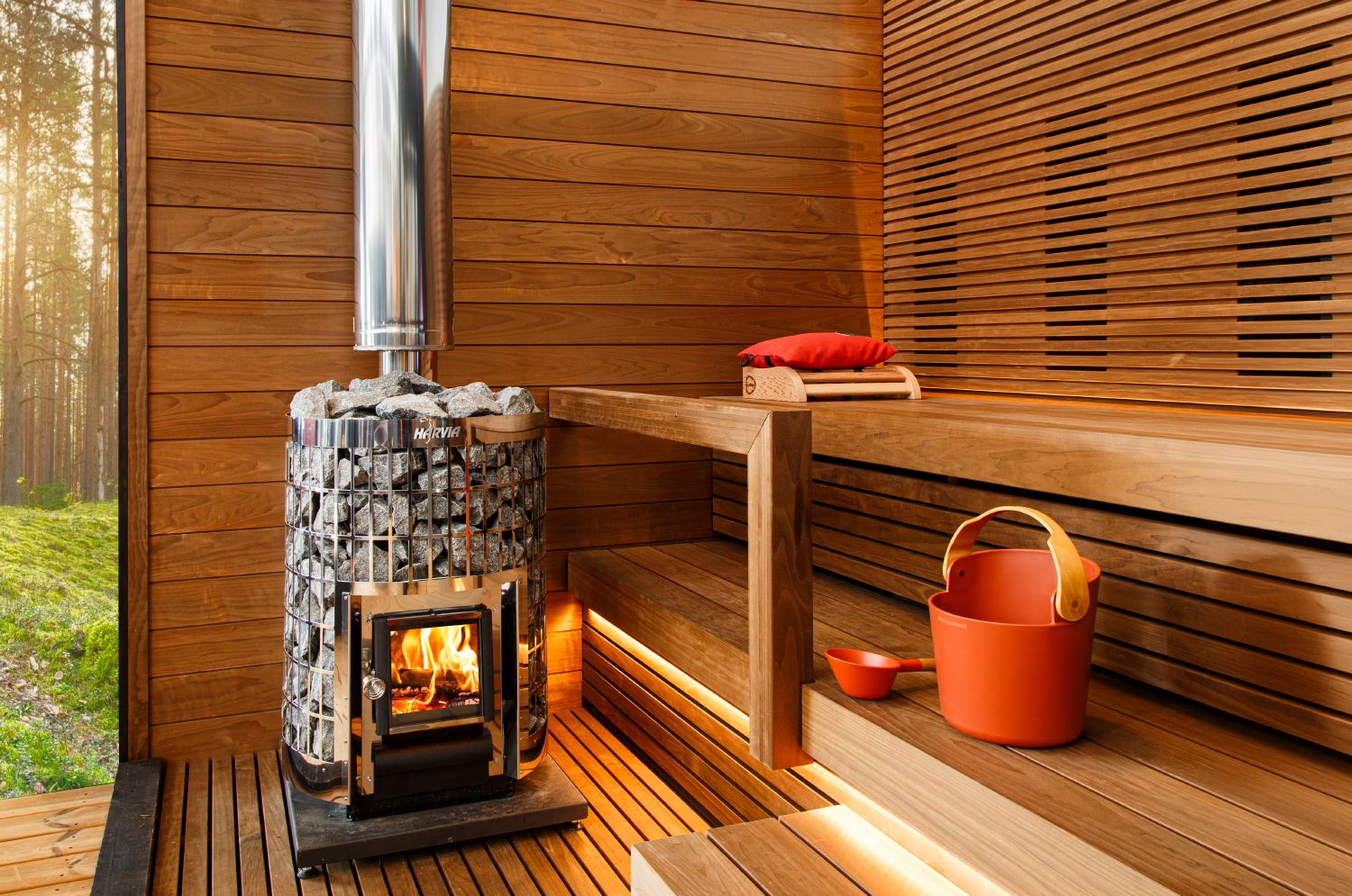 Cilindro Series 17kW Wood-Burning Sauna Stove