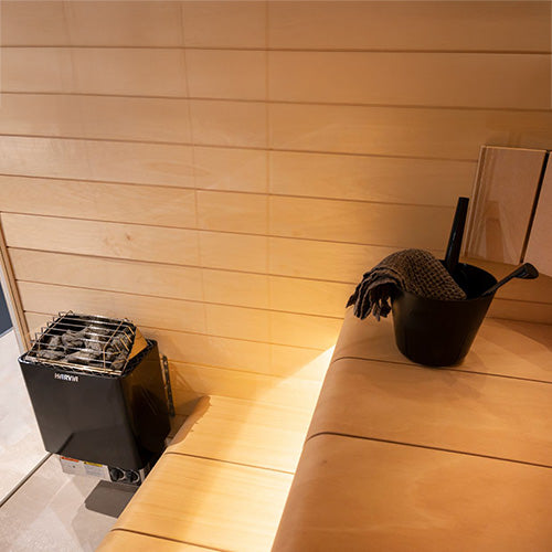 KIP Series 6kW Stainless Steel Sauna Heater at 240V 1PH with Built-In Time and Temperature Controls