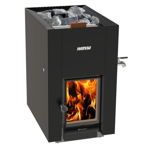 GreenFlame Series, 15.7kW, Water Tank, Wood Sauna Stove